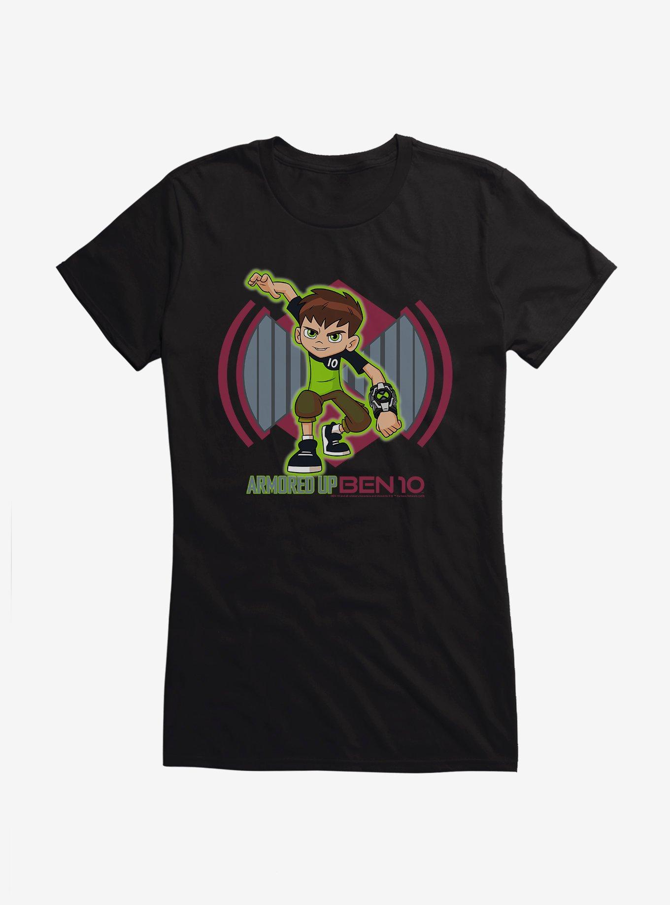 Ben 10 Armored Up Ben Girls T-Shirt, BLACK, hi-res