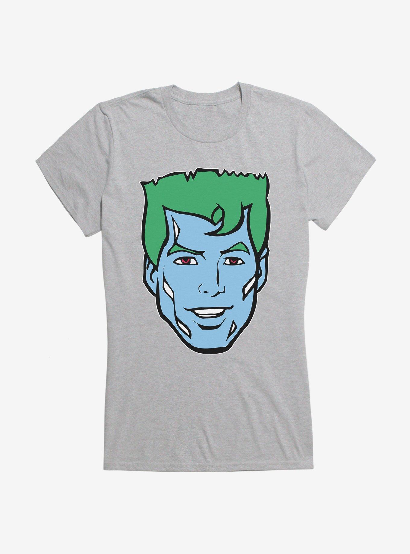 Captain Planet Captains Face Girls T-Shirt, SPORT GRAY, hi-res