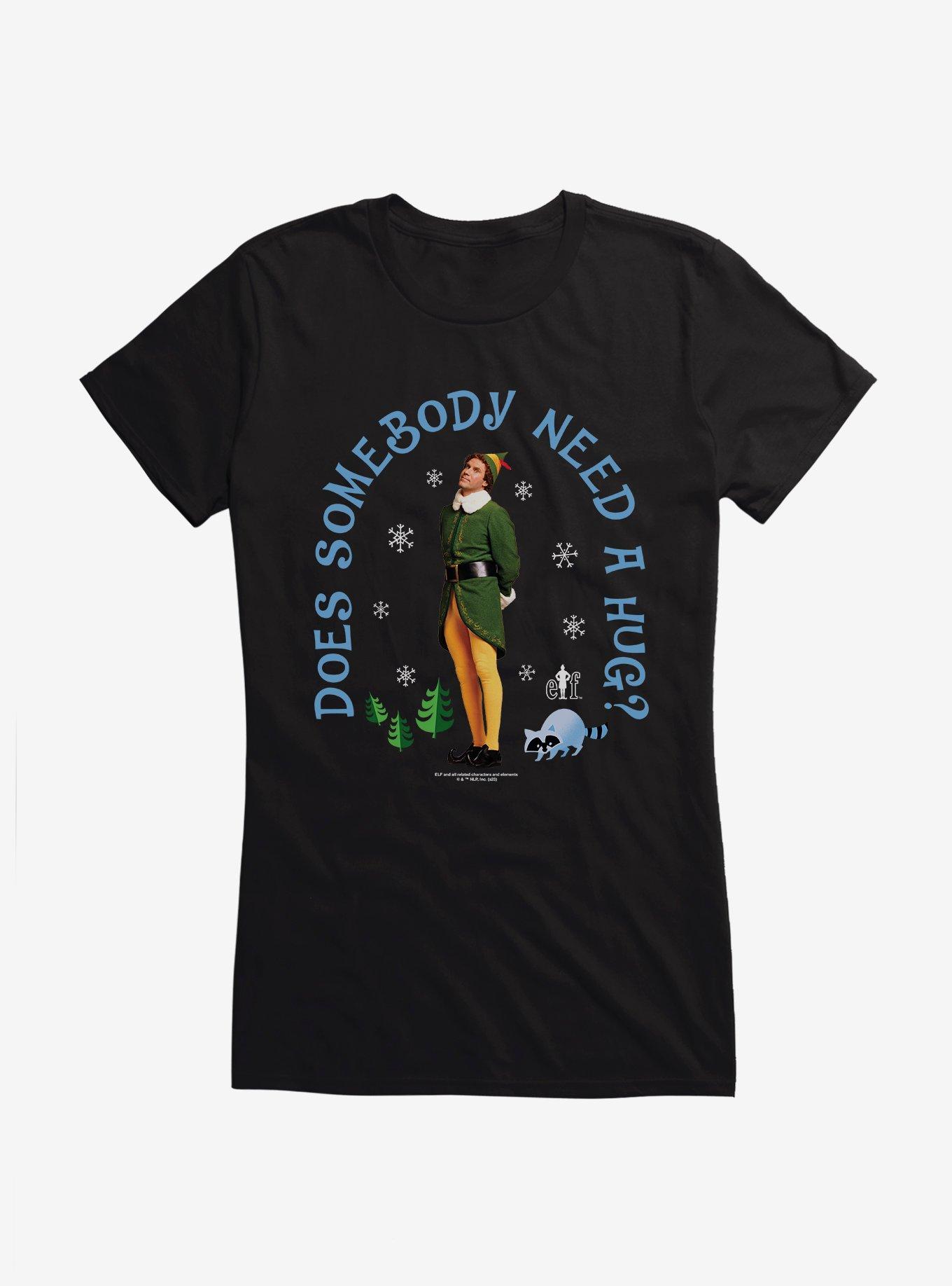 Elf Does Somebody Need A Hug? Girls T-Shirt, , hi-res