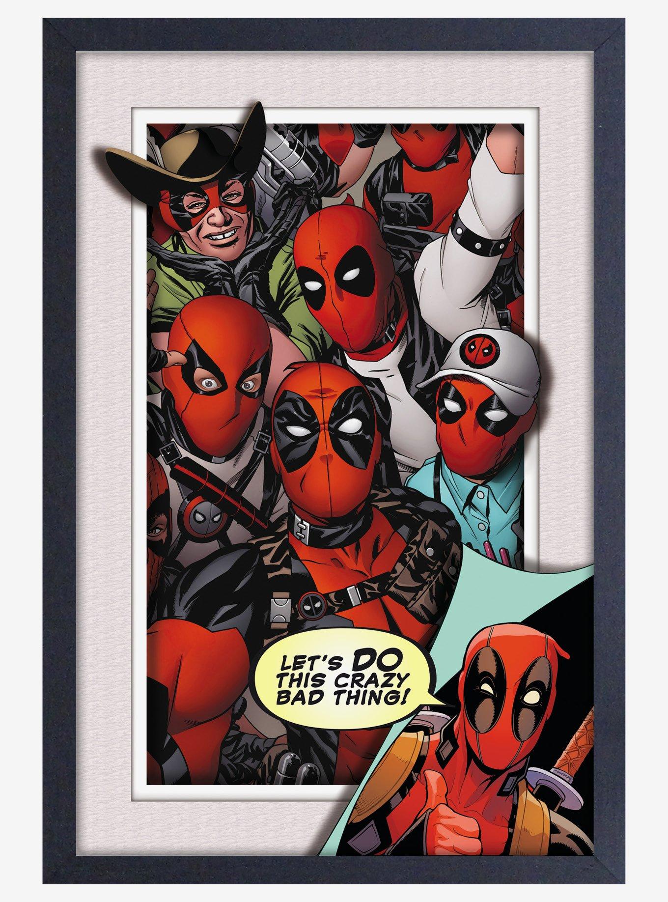 Marvel Deadpool Crazy Bad Thing Plexi Framed Poster, , hi-res