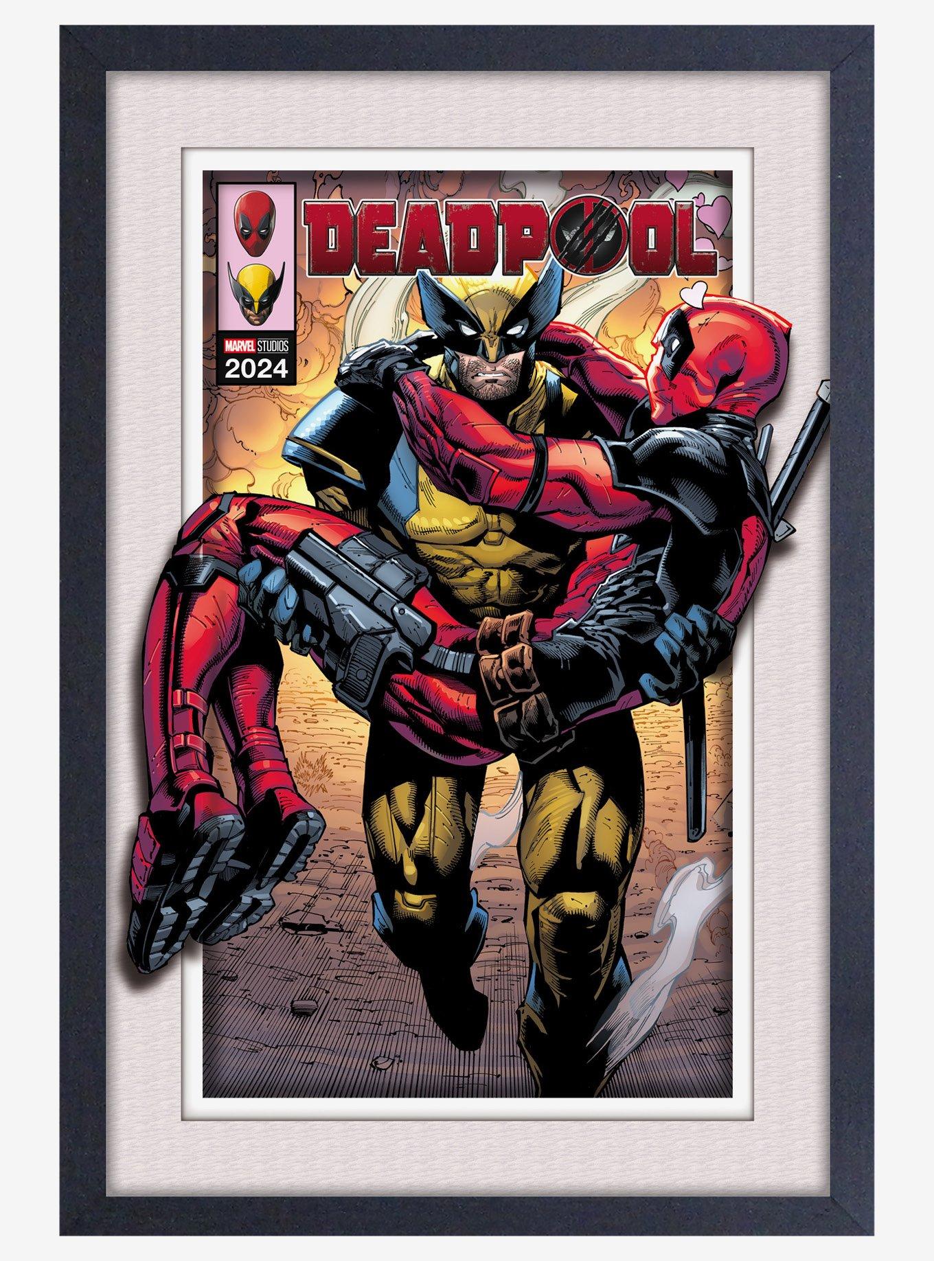 Marvel Deadpool 3 Bromance Plexi Framed Poster, , hi-res