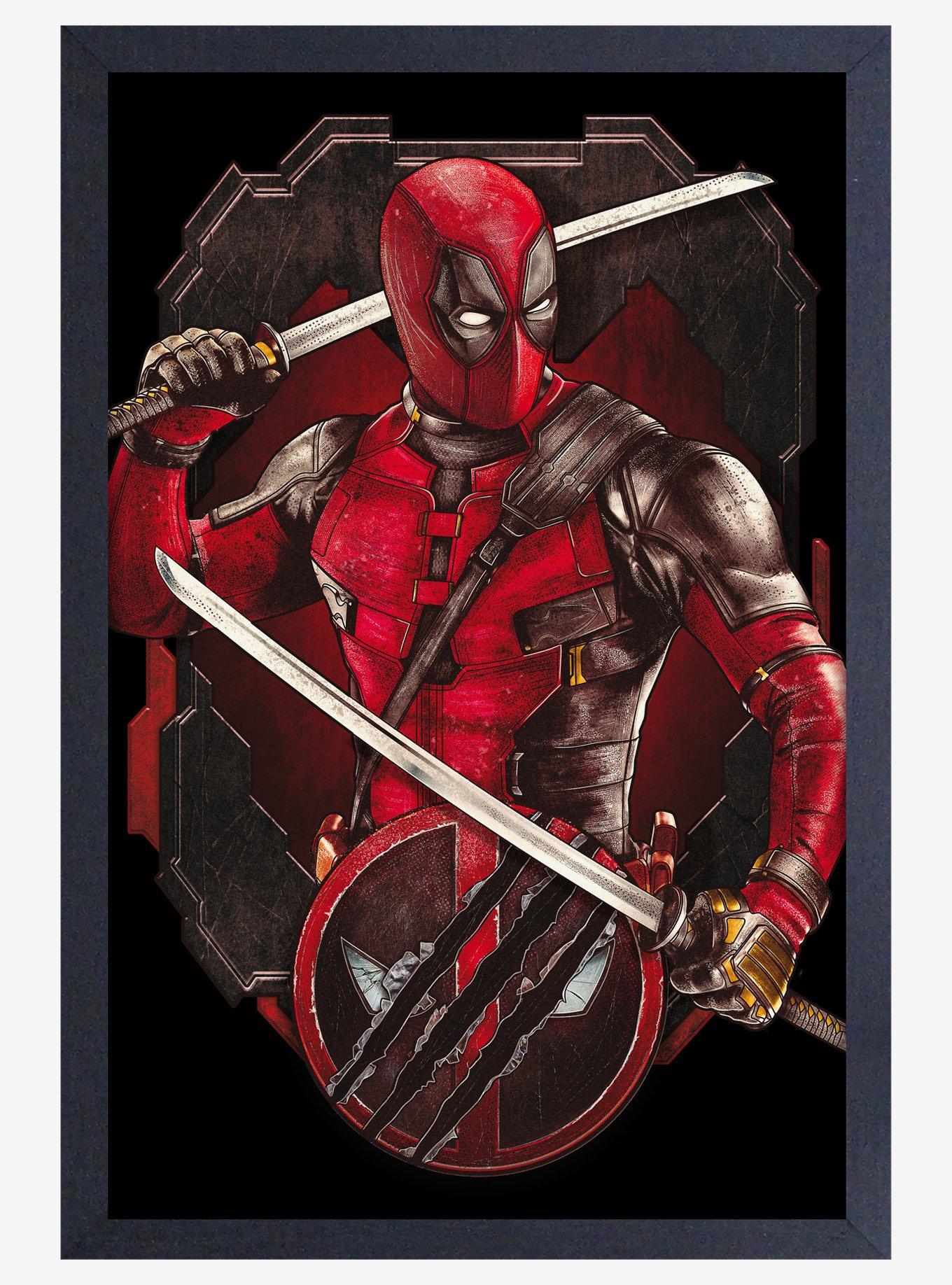 Marvel Deadpool 3 Pose Wood Wall Art