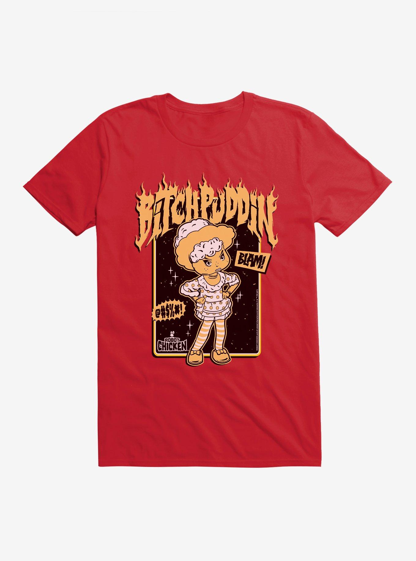 Robot Chicken Puddin T-Shirt, RED, hi-res