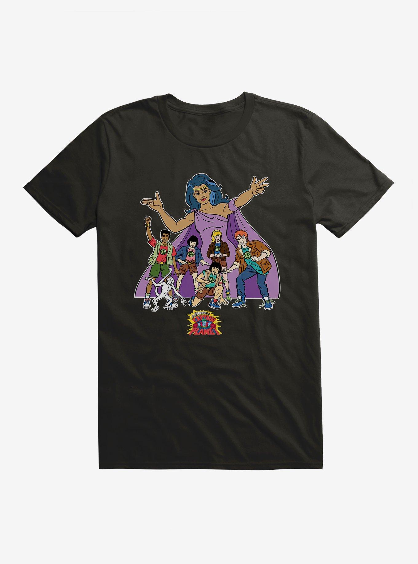 Captain Planet Team T-Shirt, BLACK, hi-res