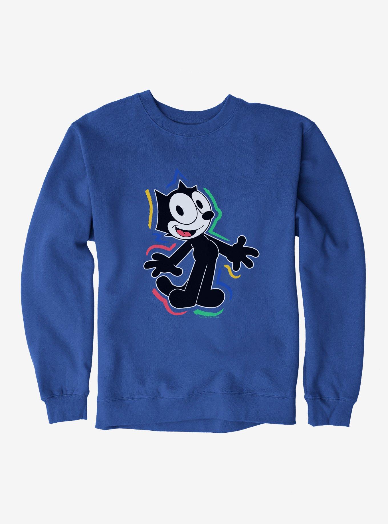 Felix The Cat 90s Highlights Sweatshirt, ROYAL, hi-res