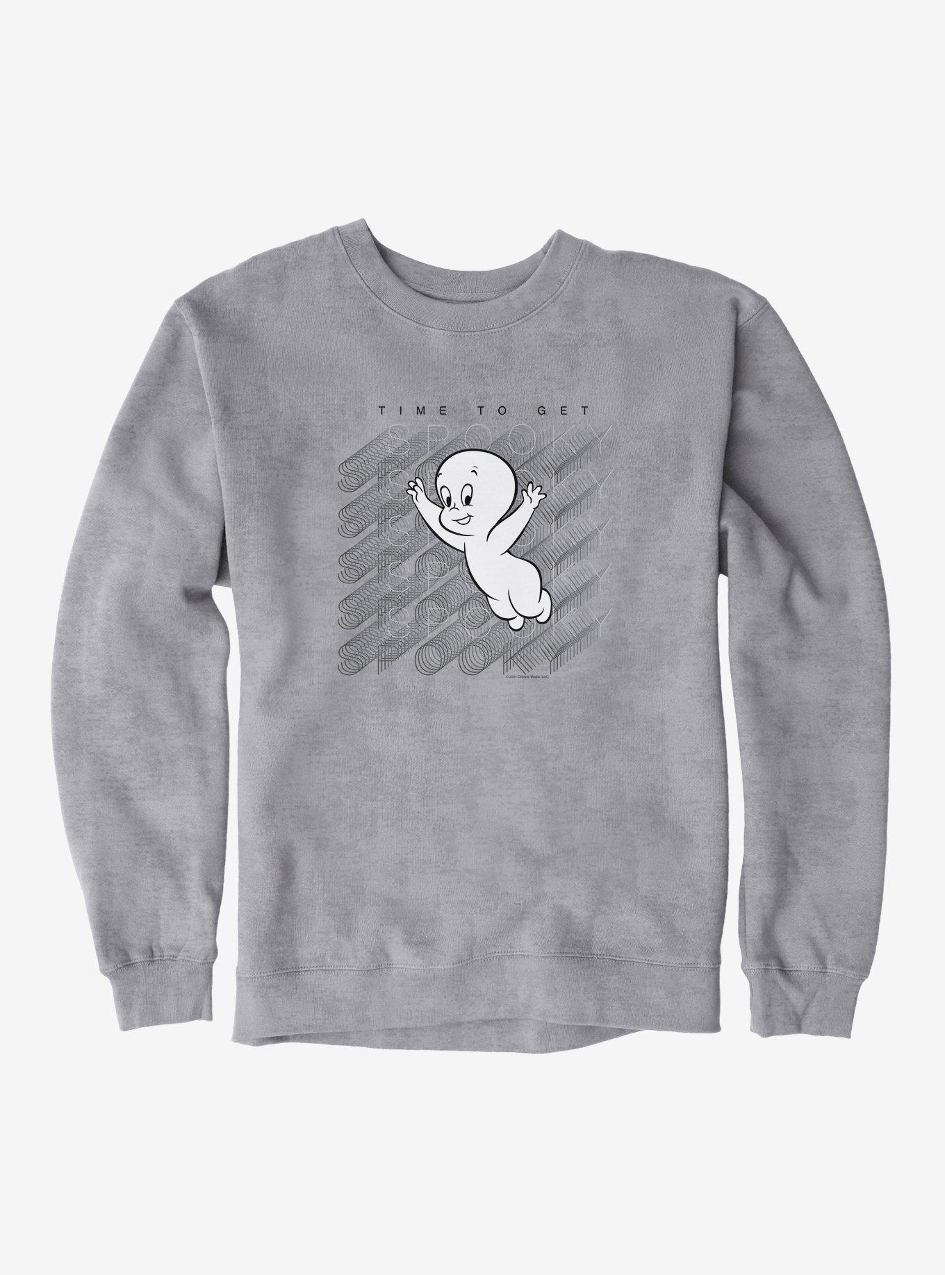 Casper The Friendly Ghost Virtual Raver Spooky Time Sweatshirt, SPORT GRAY, hi-res