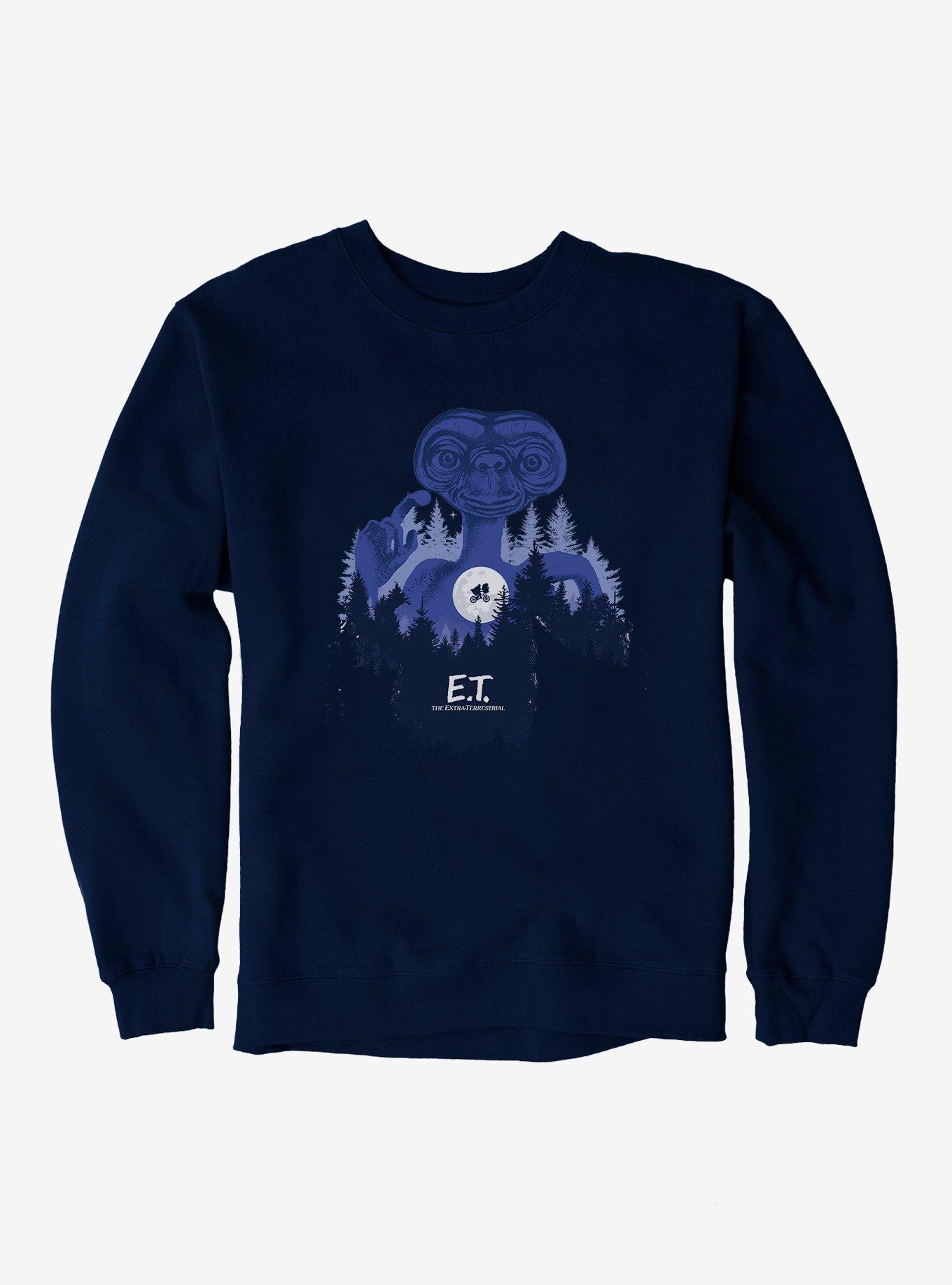 E.T. 40th Anniversary Flying Bicycle In Woods Graphic Sweatshirt, , hi-res