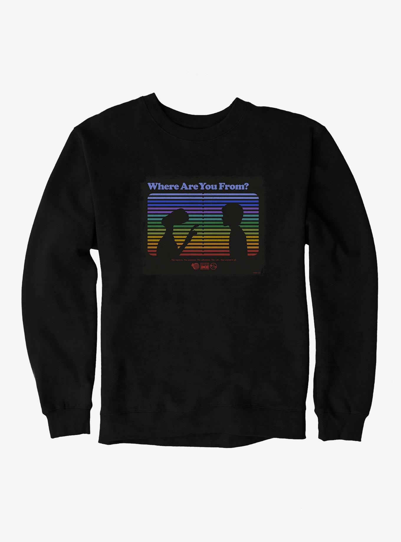 E.T. 40th Anniversary Where Are You From E.T And Elliott Silhouette Sweatshirt, BLACK, hi-res