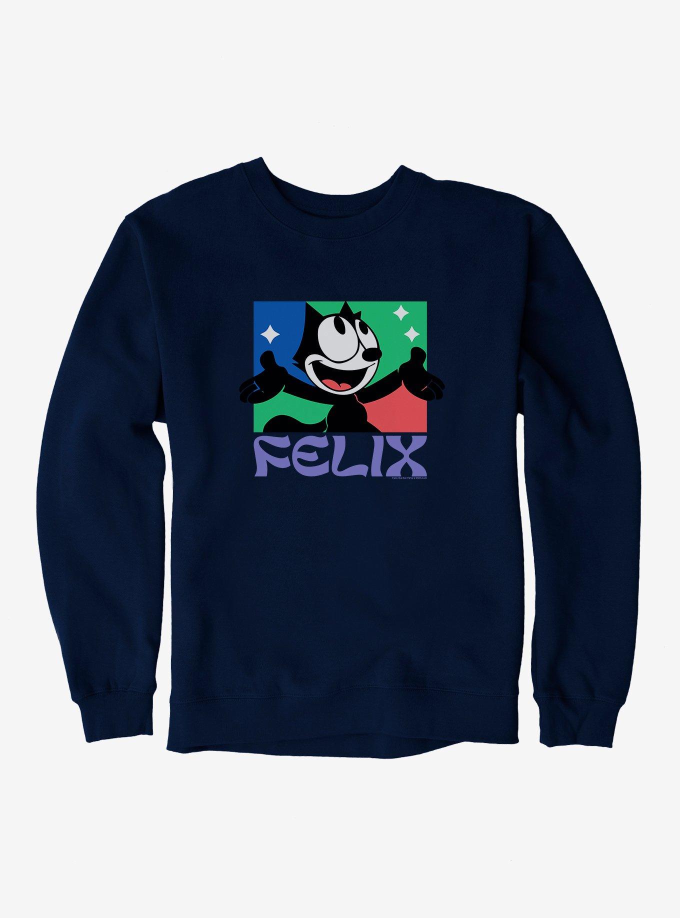 Felix The Cat Bright Smile Felix Sweatshirt, NAVY, hi-res