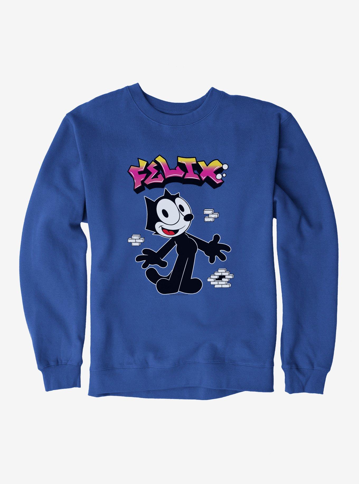 Felix The Cat Graffiti Art Brick Wall Sweatshirt