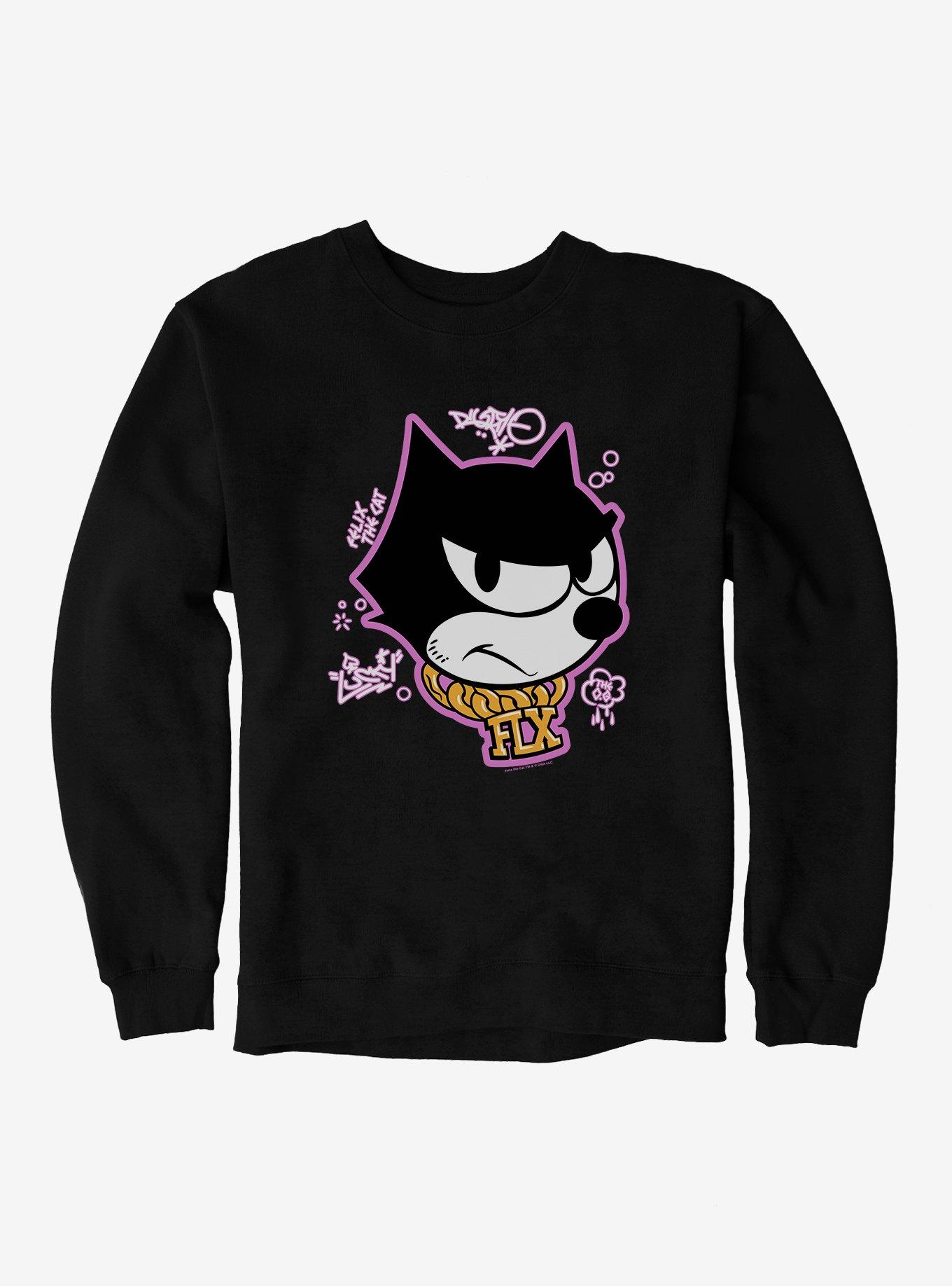 Felix The Cat Graffiti Art Gold Chain Felix Sweatshirt, , hi-res