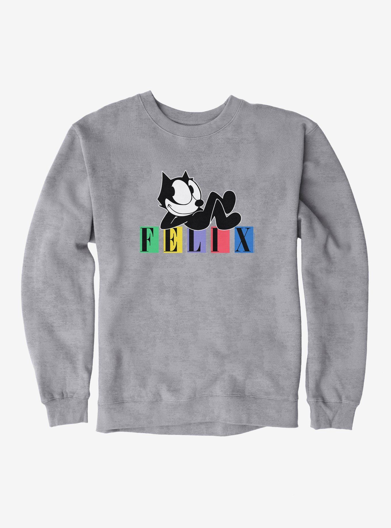 Felix The Cat Laid Back Felix Sweatshirt, SPORT GRAY, hi-res