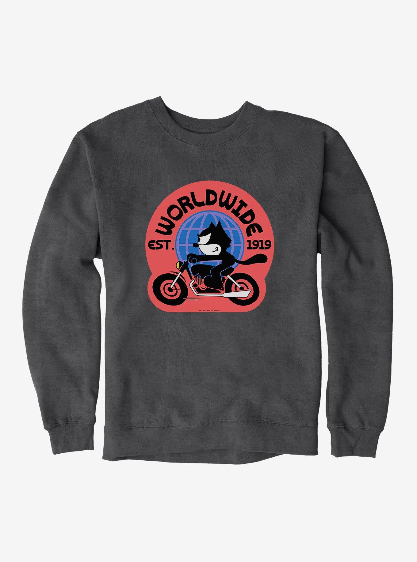 Felix The Cat Worldwide Motorcycle Felix Sweatshirt
