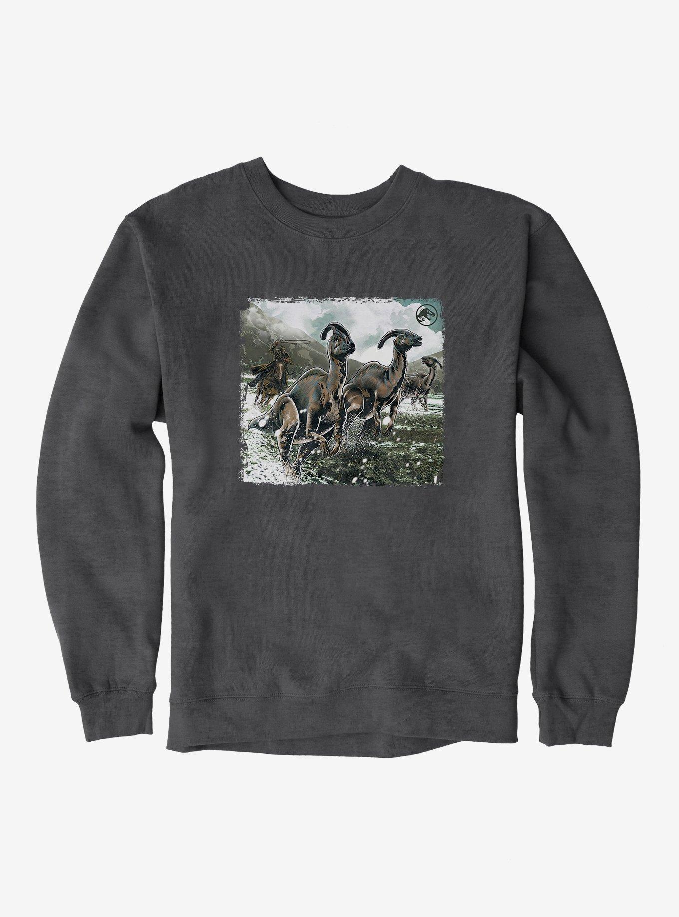 Jurassic World Dominion Parasaurolophus Rodeo Sweatshirt, DARK HEATHER, hi-res