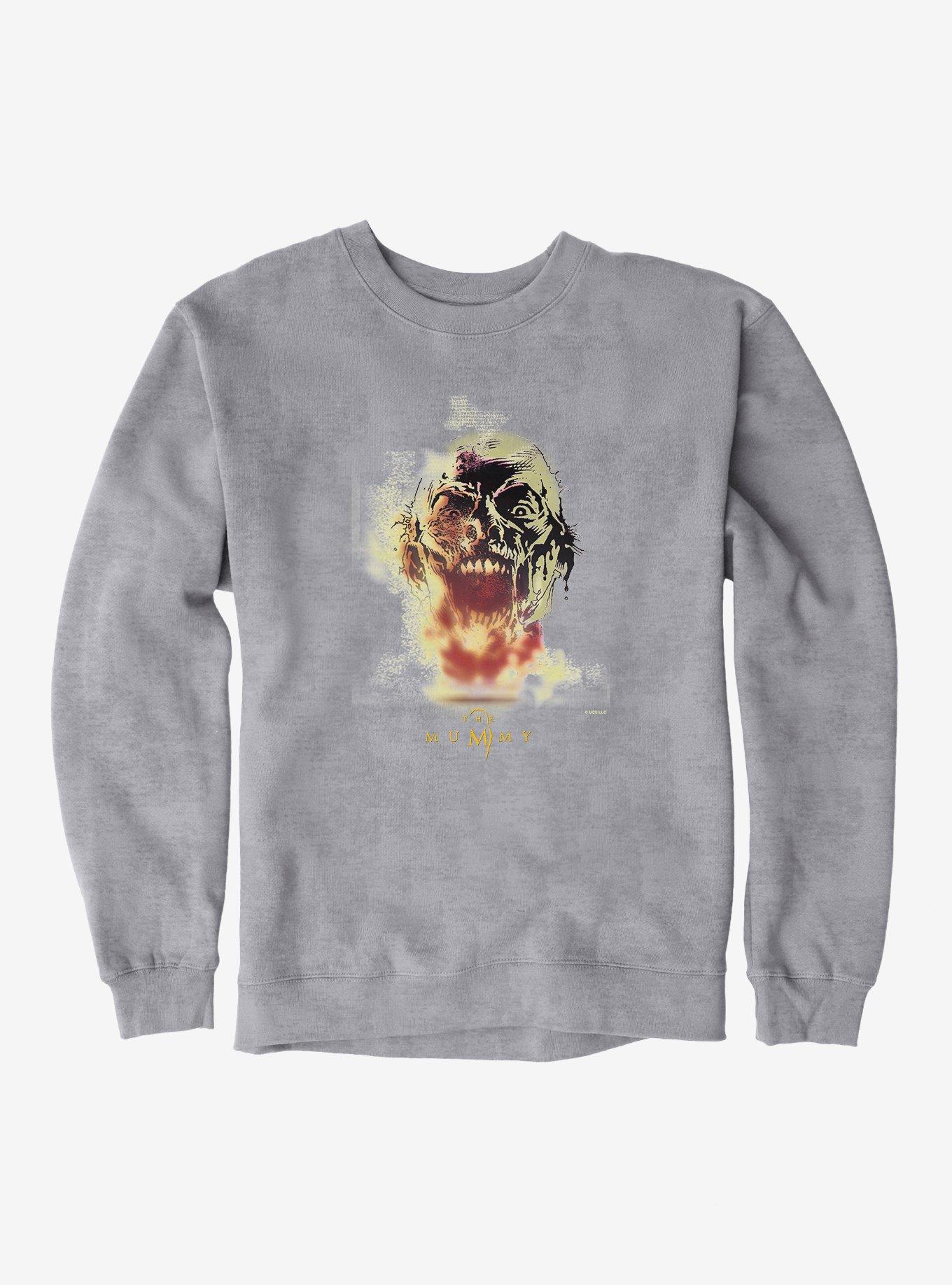 The Mummy Disintegrating Face Sweatshirt, SPORT GRAY, hi-res