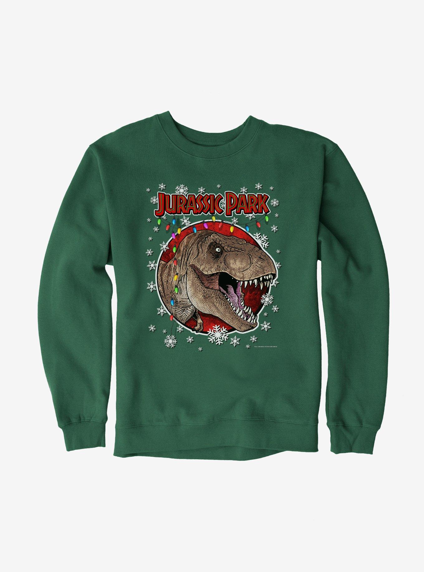 Jurassic Park Christmas Holiday T-Rex Sweatshirt, , hi-res