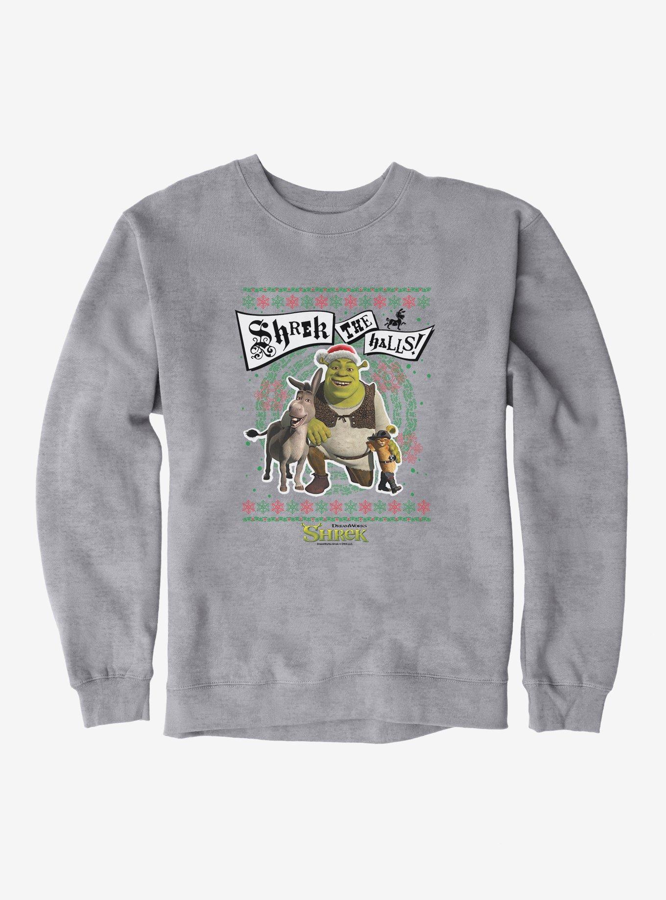 Shrek Shrek The Halls! Group Ugly Christmas Sweater Sweatshirt, SPORT GRAY, hi-res