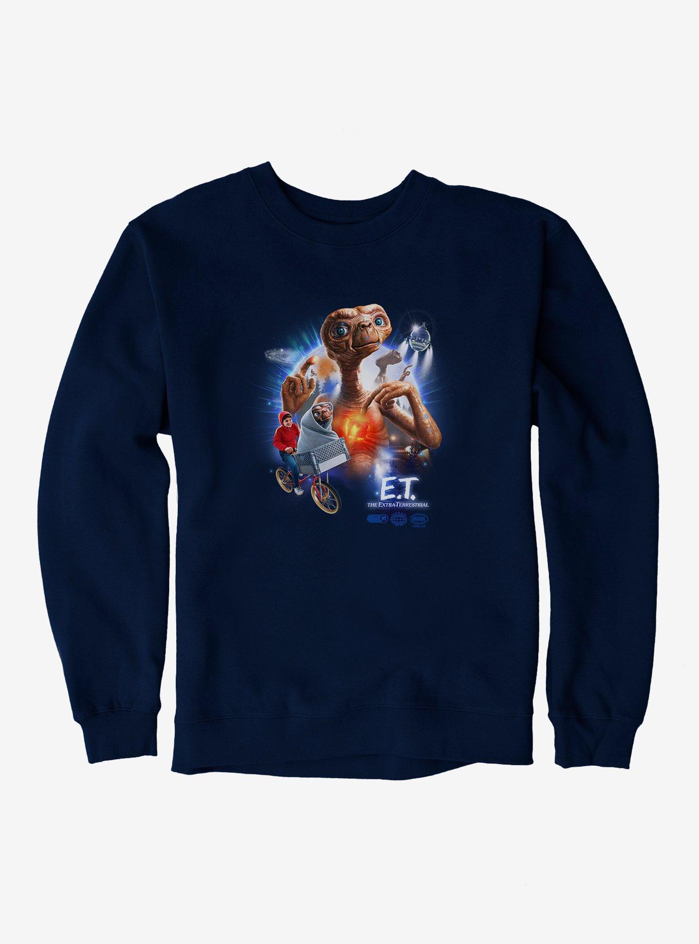 E.T. 40th Anniversary Iconic Movie Scenes Graphic Sweatshirt, NAVY, hi-res