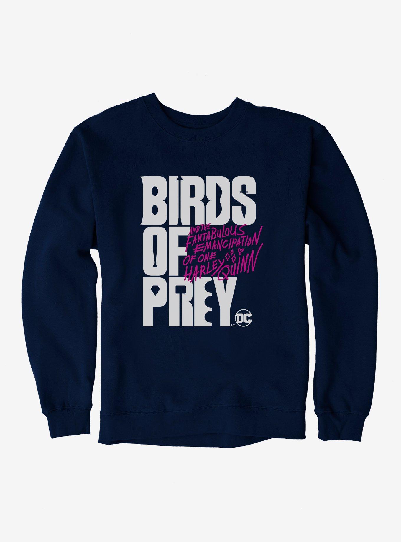 DC Comics Birds Of Prey Movie Title Sweatshirt, NAVY, hi-res