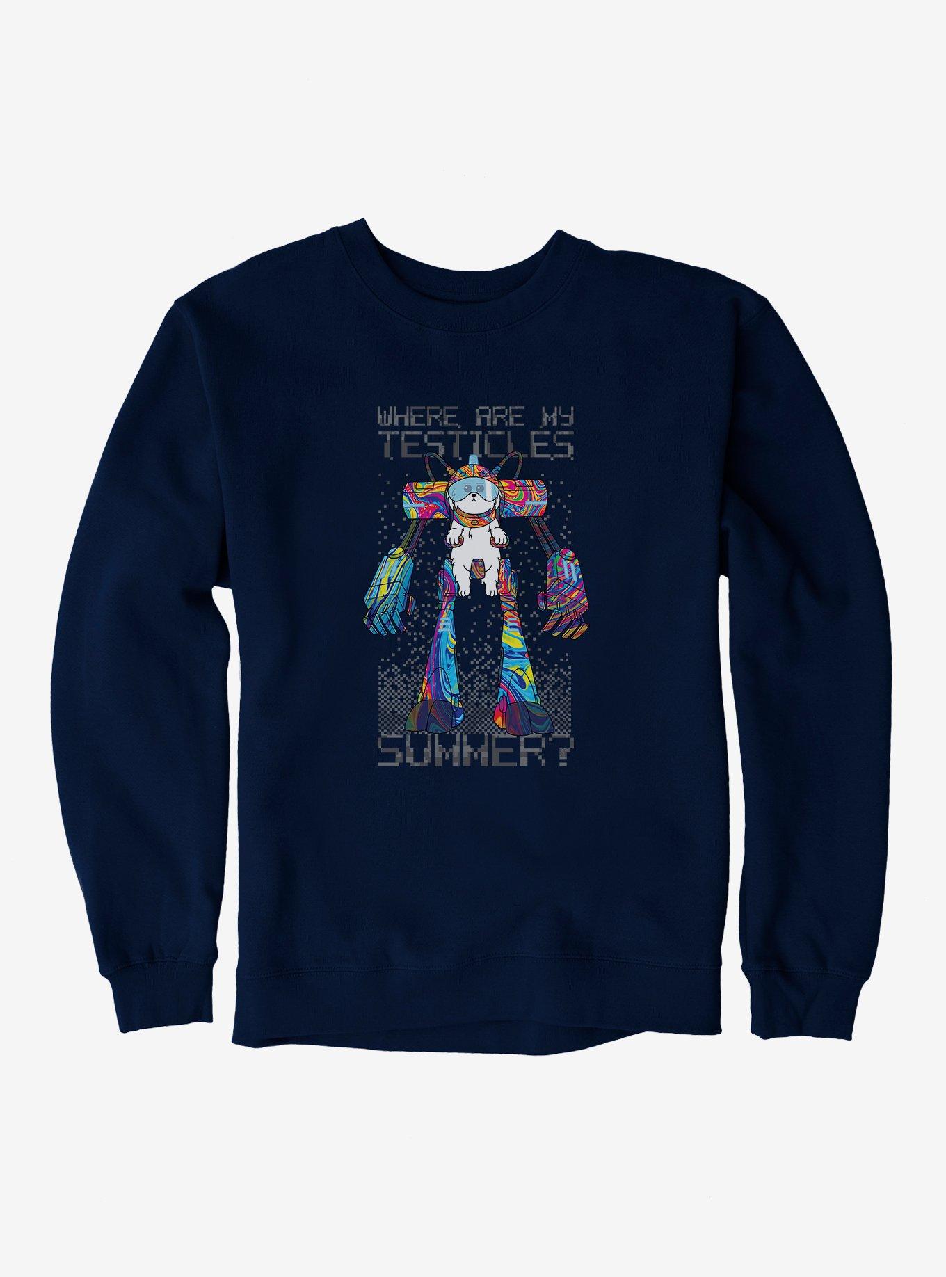Rick And Morty Exoskeleton Snowball Sweatshirt, NAVY, hi-res