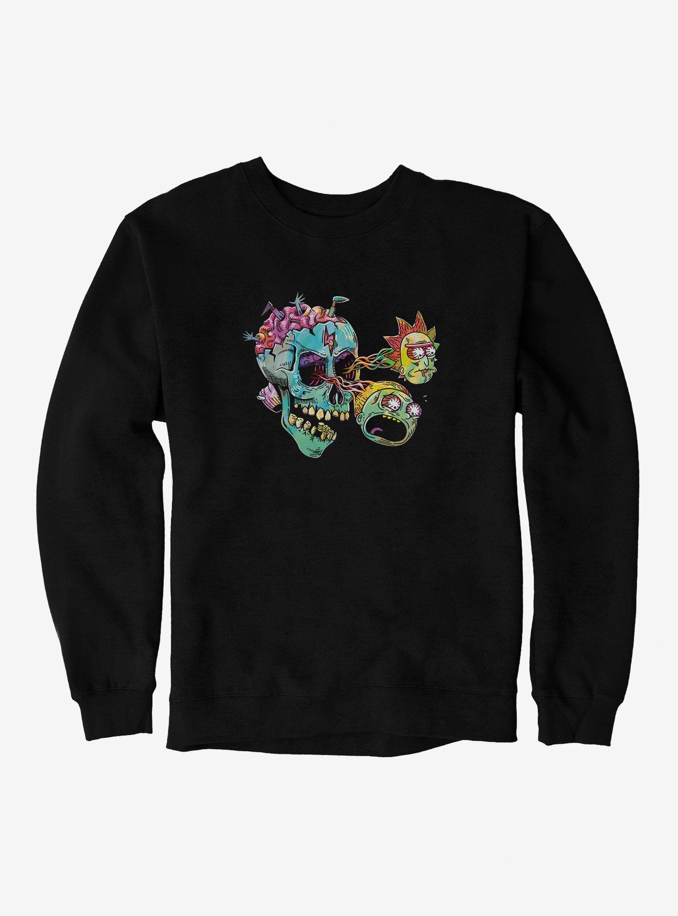 Rick And Morty Eyeball Heads Sweatshirt, BLACK, hi-res