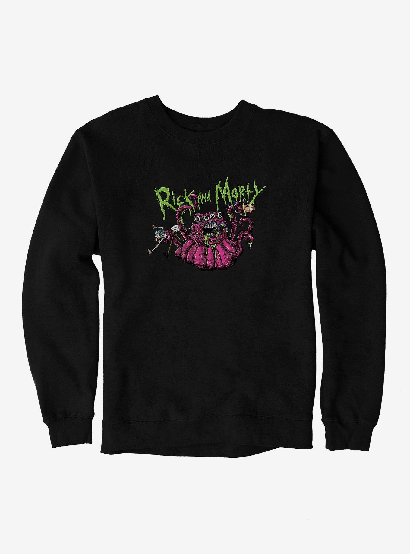 Rick And Morty Four Eyed Monster Sweatshirt, , hi-res