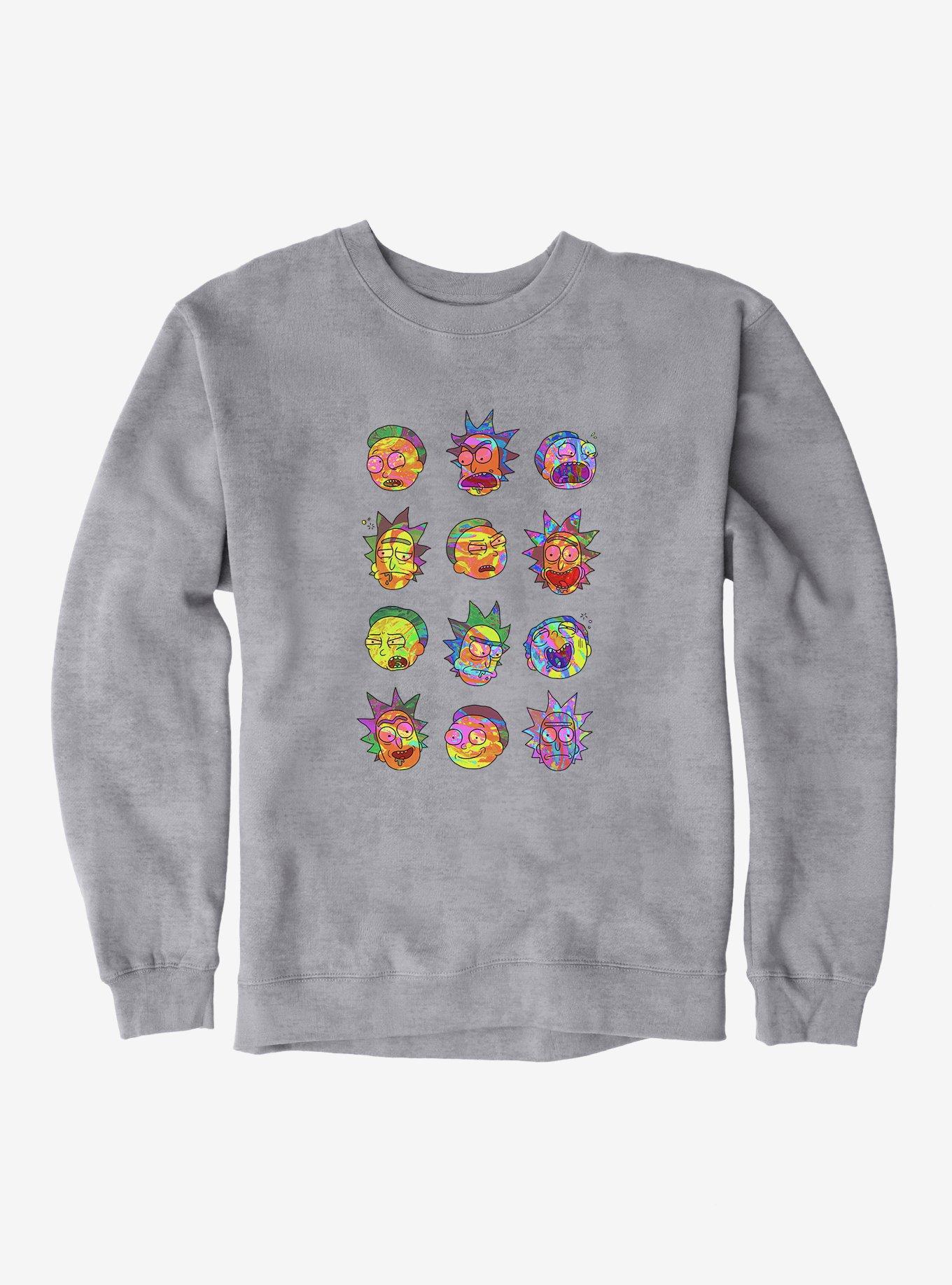 Rick And Morty The Many Faces Sweatshirt