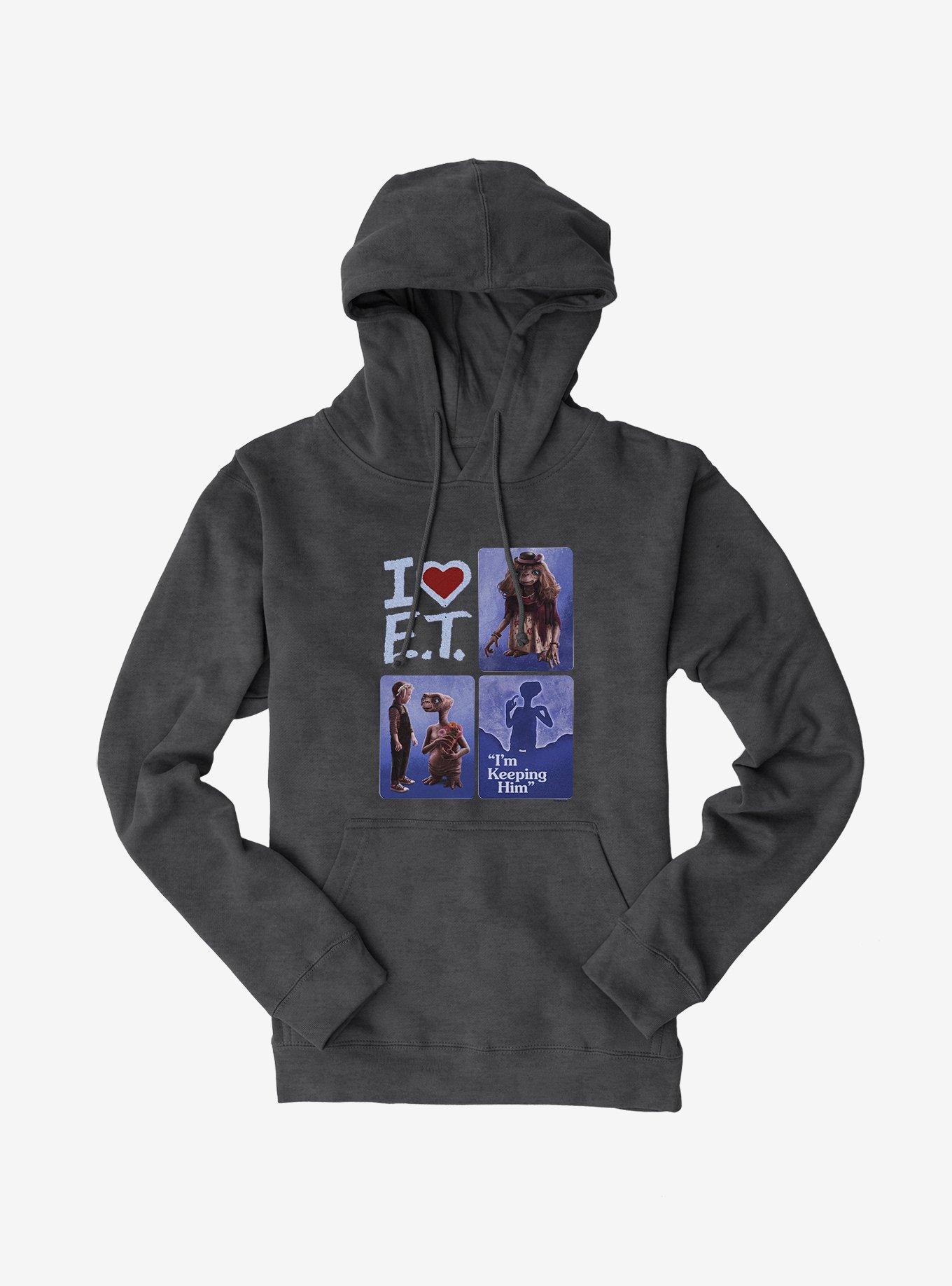 E.T. 40th Anniversary I Heart E.T. Hoodie, DARK HEATHER, hi-res
