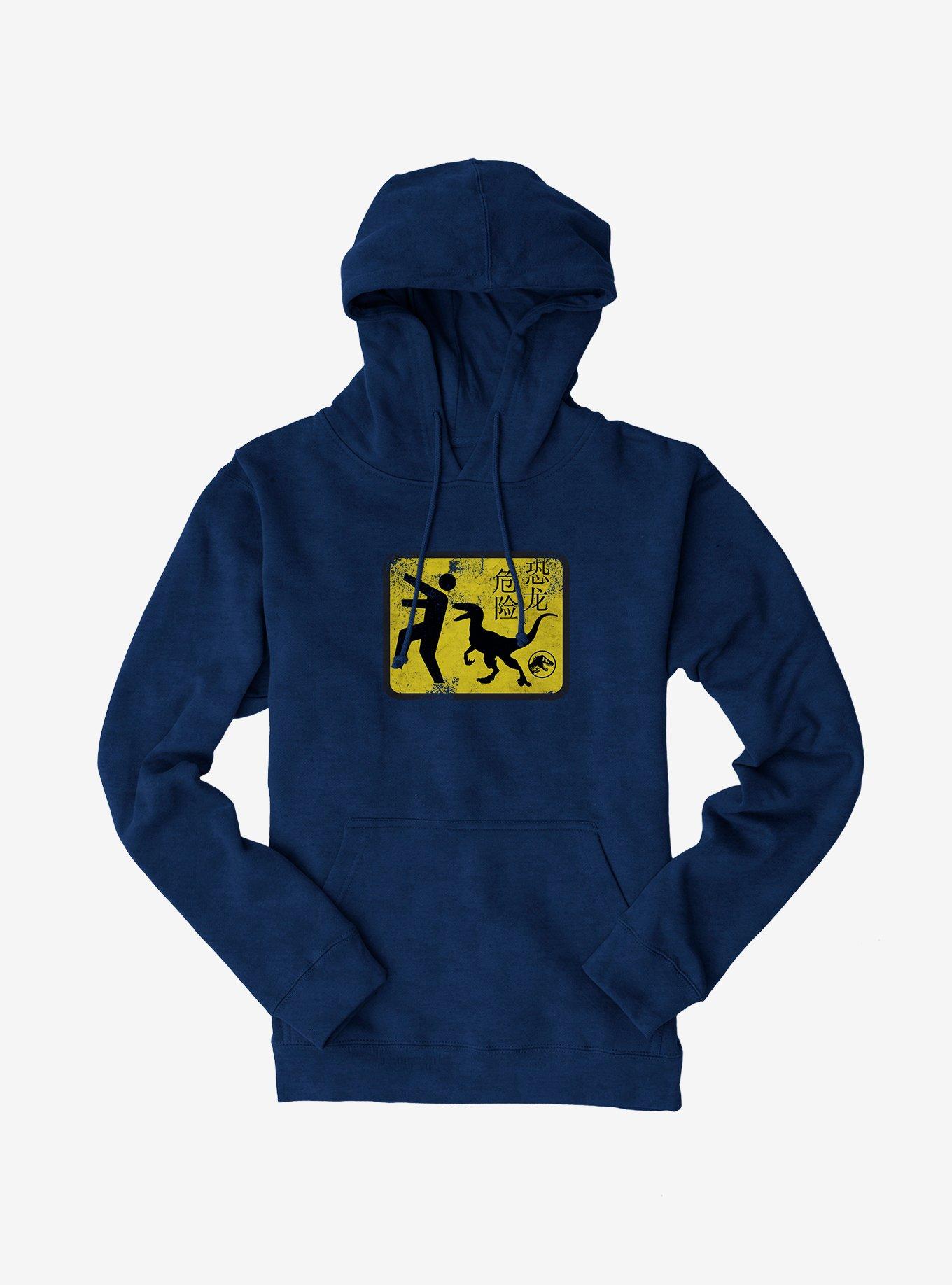 Jurassic World Dominion Caution Sign Hoodie