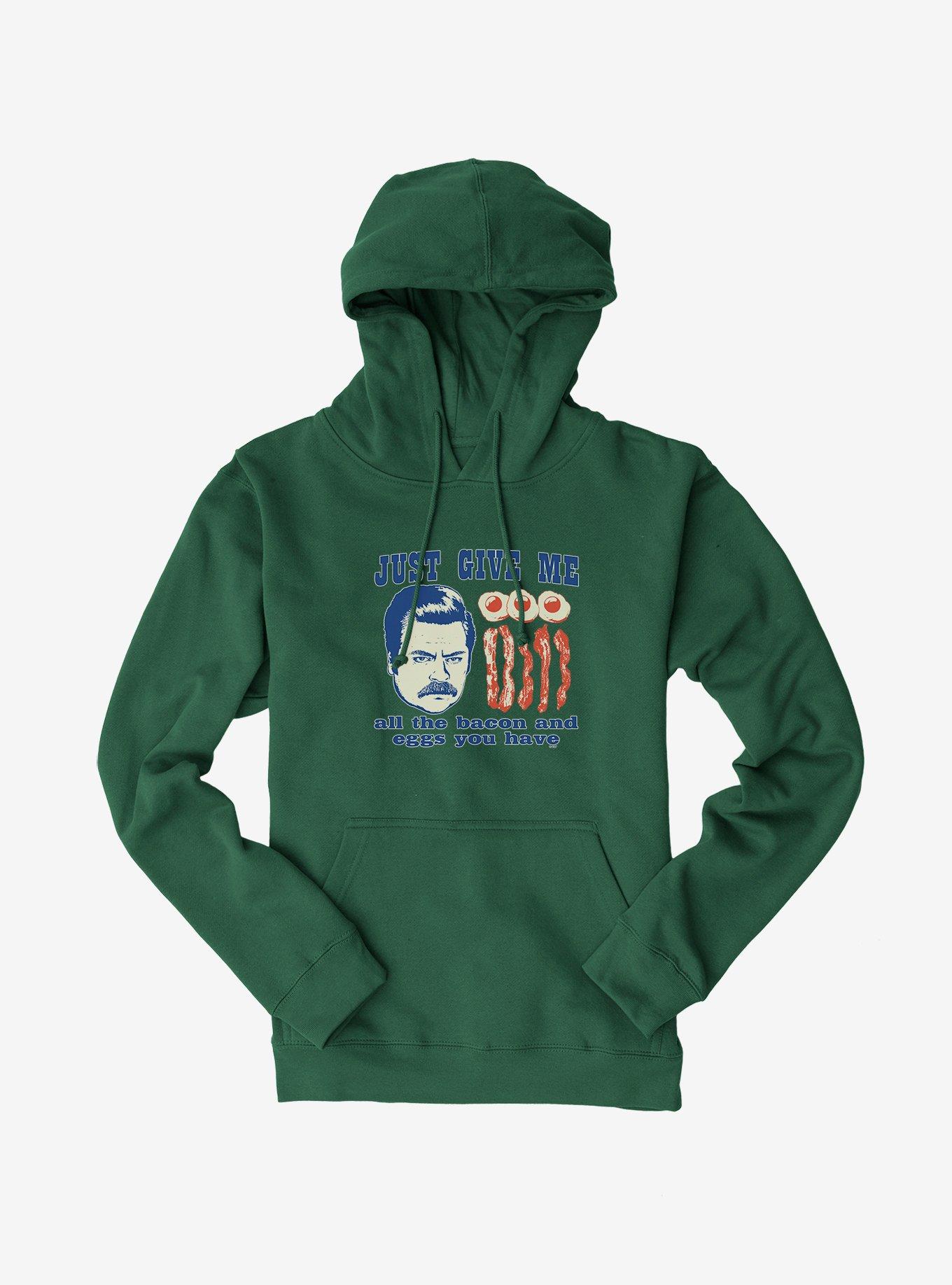 Parks And Recreation Ron And Breakfast Hoodie, , hi-res