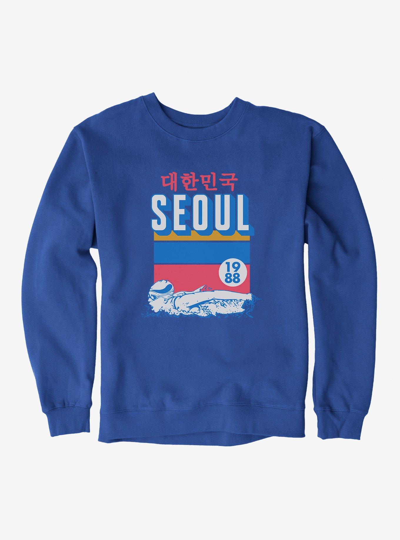 Olympic Swimming Seoul 1988 Sweatshirt, ROYAL, hi-res