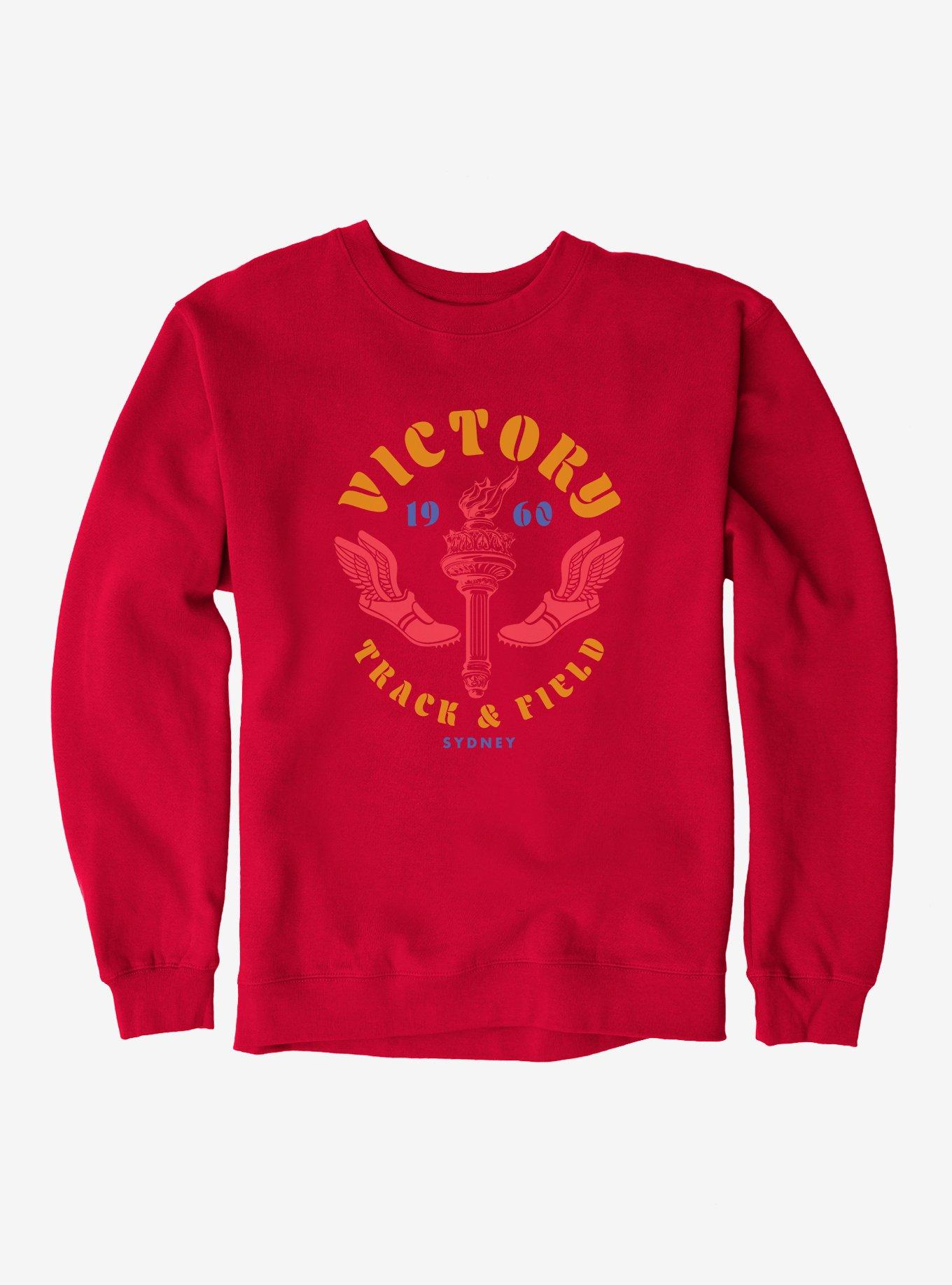 Olympic Track & Field Victory Sydney 1960 Sweatshirt, RED, hi-res