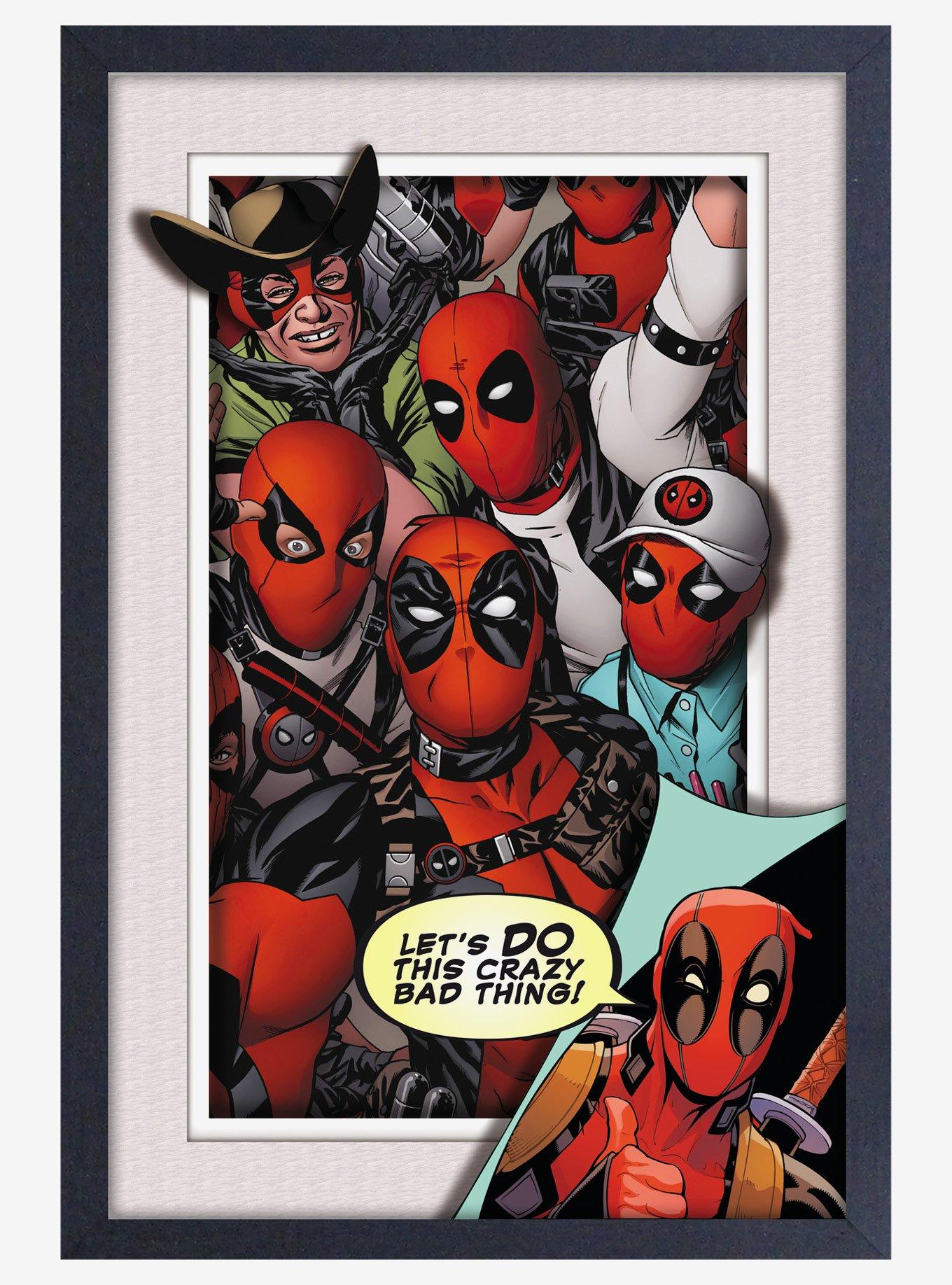 Marvel Deadpool Crazy Bad Thing Plexi Framed Poster, , hi-res