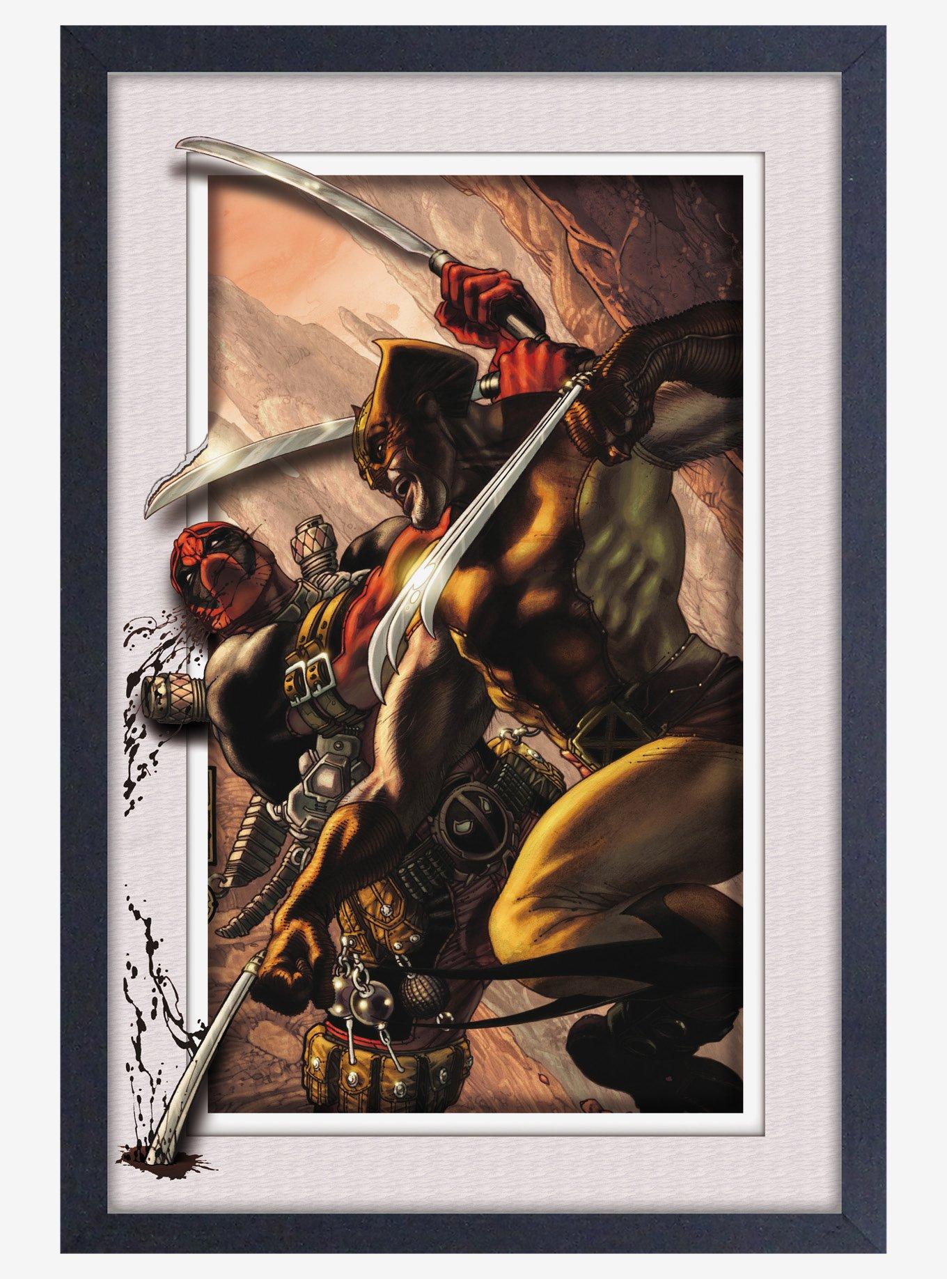 Marvel Deadpool Bloody Fight Plexi Framed Poster, , hi-res