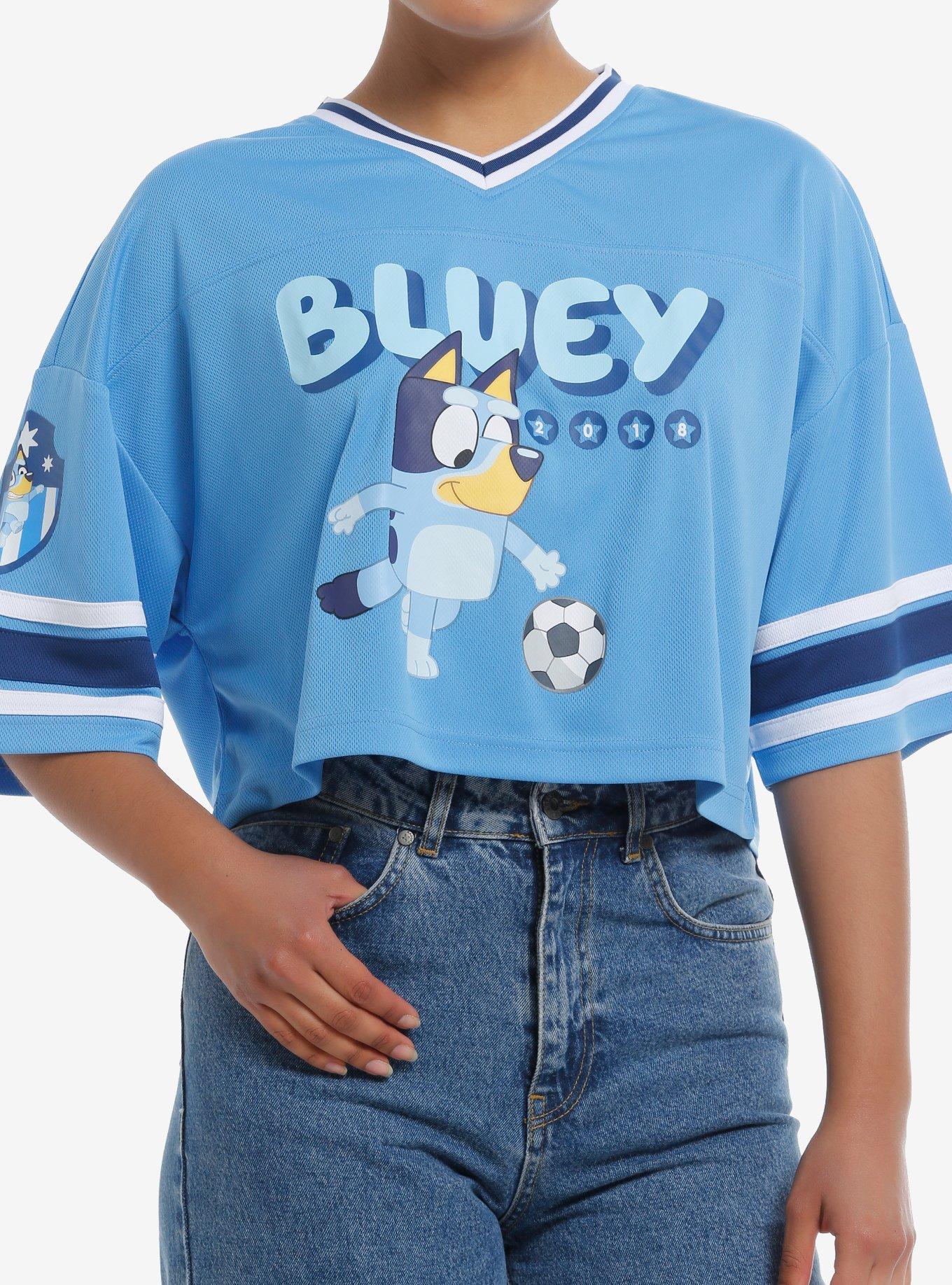 Bluey Crop Girls Football Jersey Hot Topic