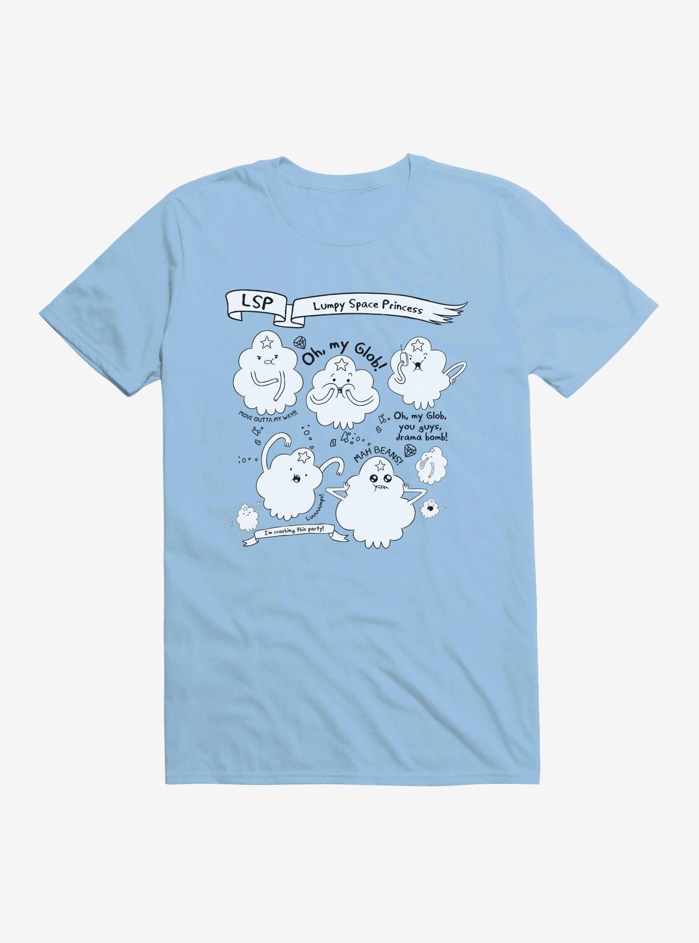 Adventure Time Space Princess Phrases T-Shirt, LIGHT BLUE, hi-res