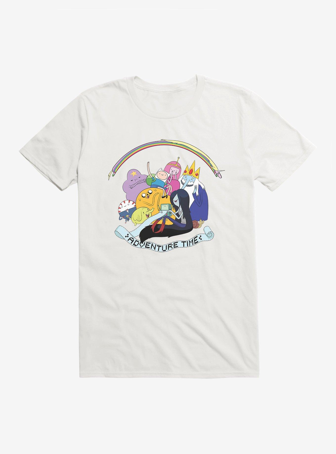 Adventure Time Group Smiling T-Shirt, WHITE, hi-res