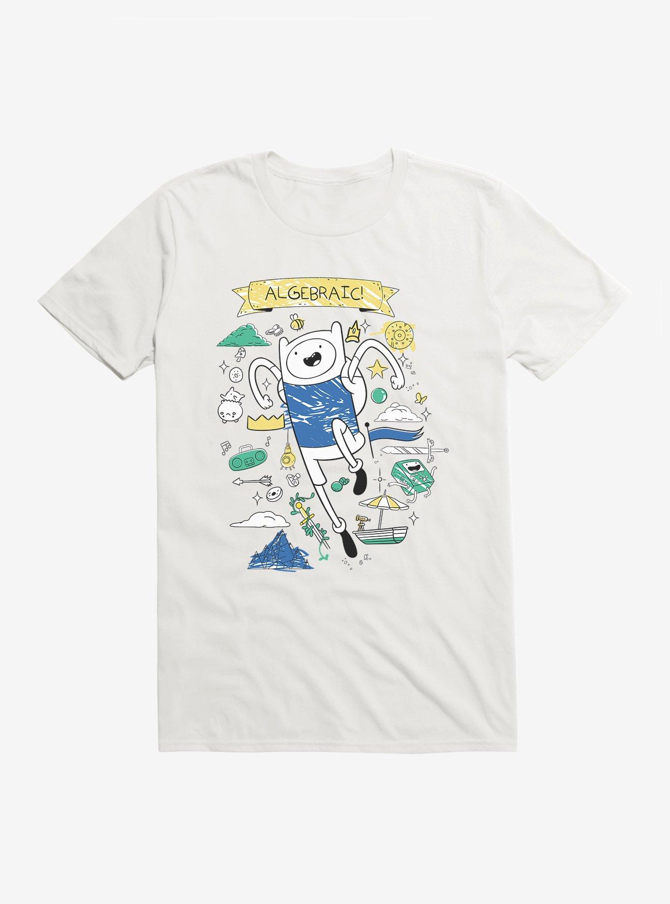 Adventure Time Finn Algebraic T-Shirt, WHITE, hi-res