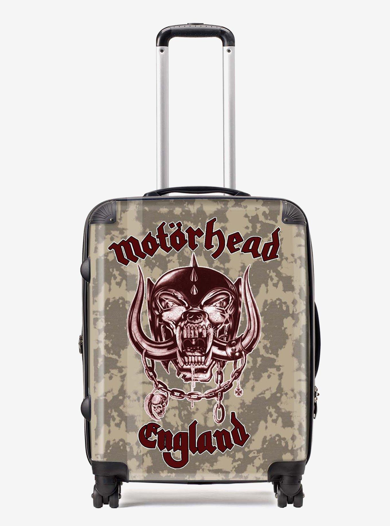 Rocksax Motorhead England White Luggage Bag