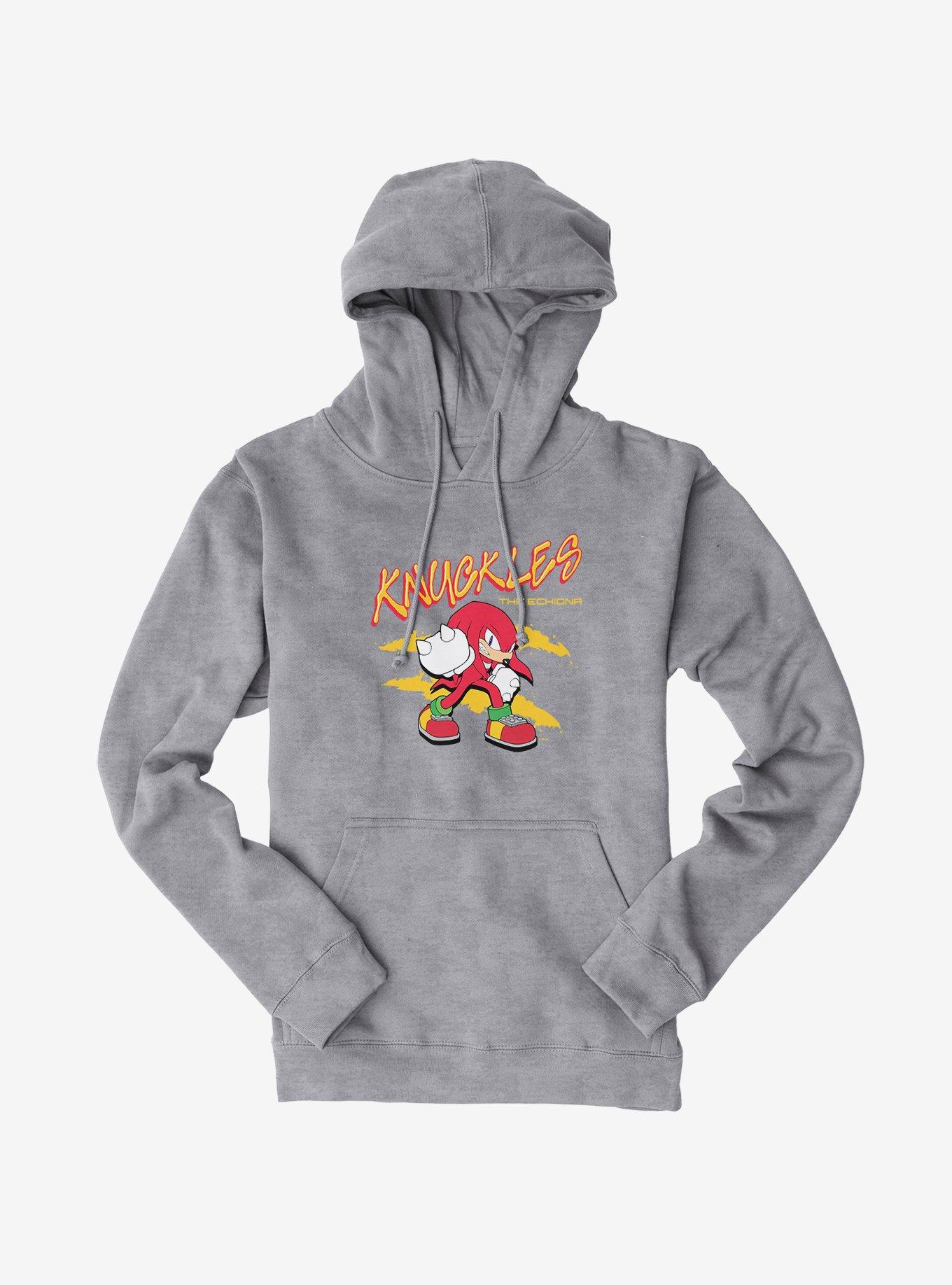 Sonic The Hedgehog Knuckles The Echidna Hoodie, HEATHER, hi-res
