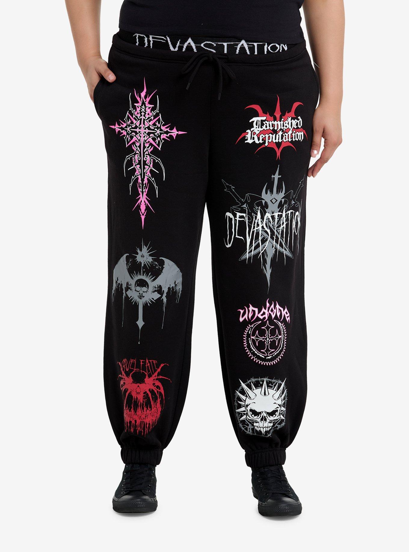 Tarnished Reputation Tribal Graphic Girls Jogger Sweatpants Plus Size, , hi-res