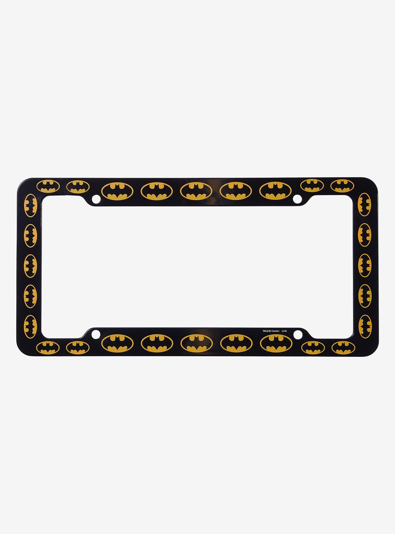 DC Comics Batman Logo Allover Print License Plate Frame, , hi-res