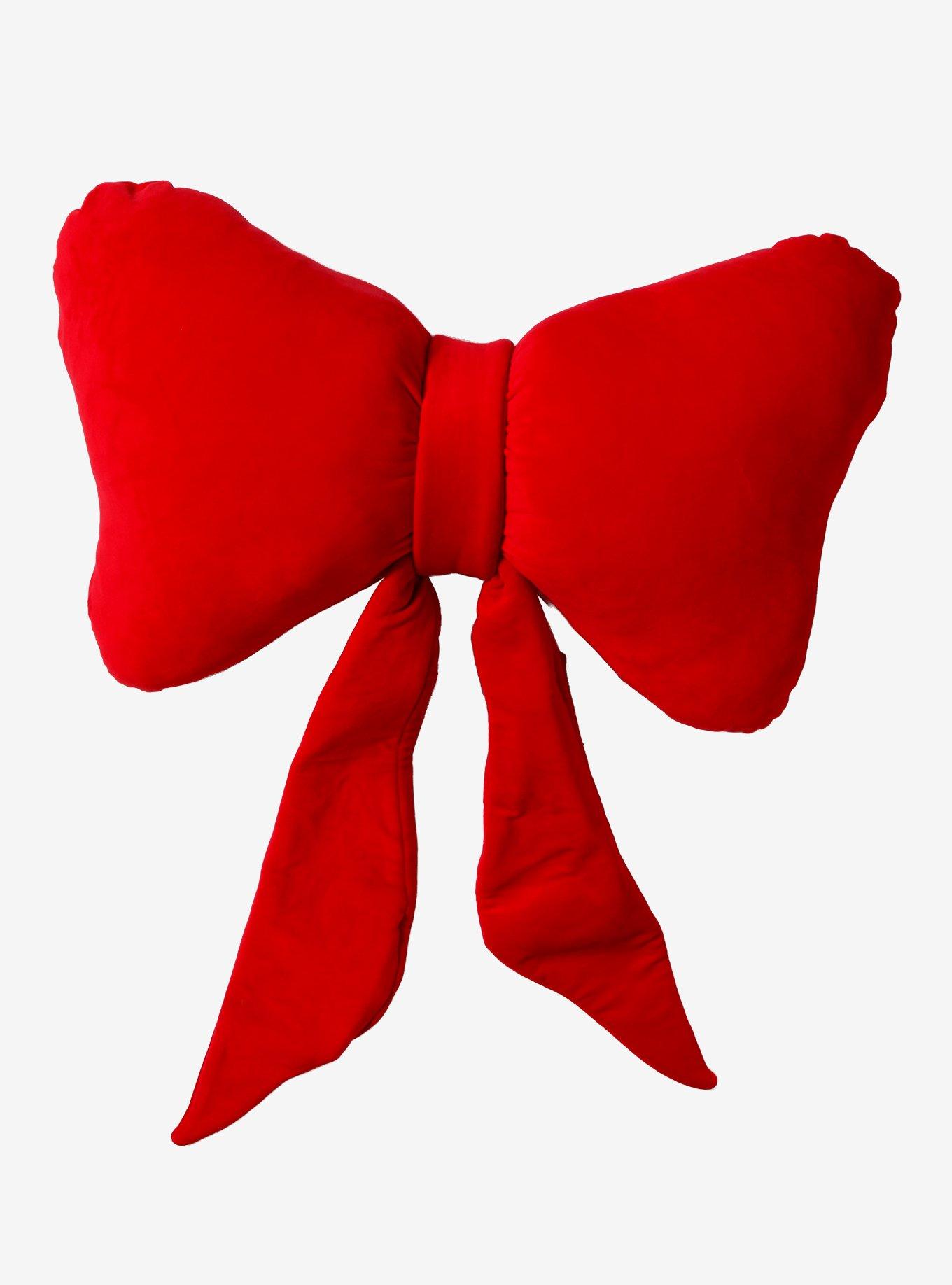 Red Bow Figural Pillow, , hi-res