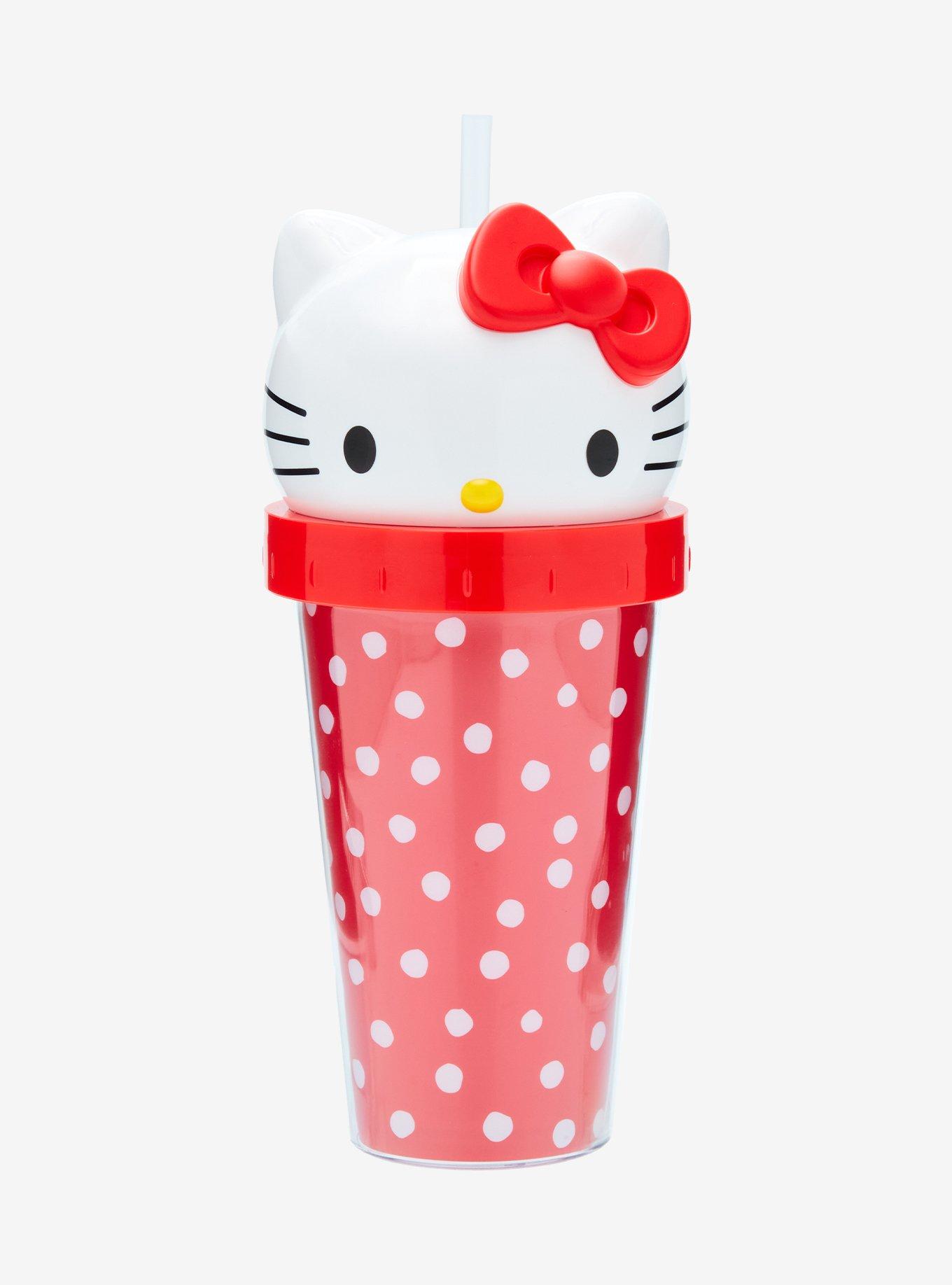 Sanrio Hello Kitty Polka Dot Figural Carnival Cup with Straw, , hi-res
