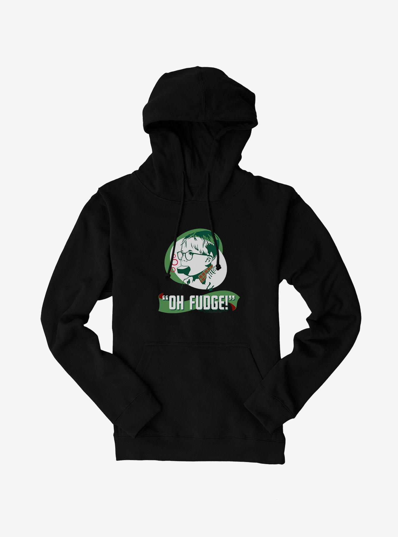 A Christmas Story Ralphie Oh Fudge Hoodie, BLACK, hi-res