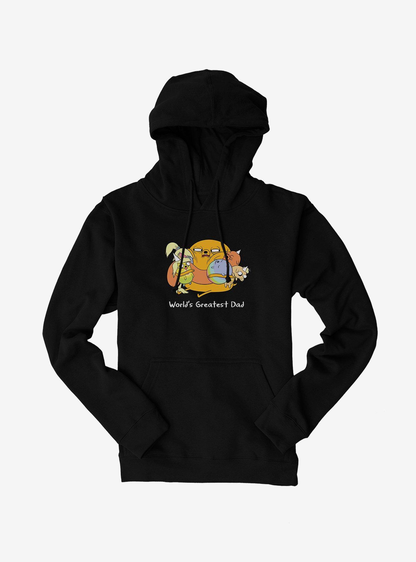 Adventure Time World's Greatest Dad Hoodie, BLACK, hi-res