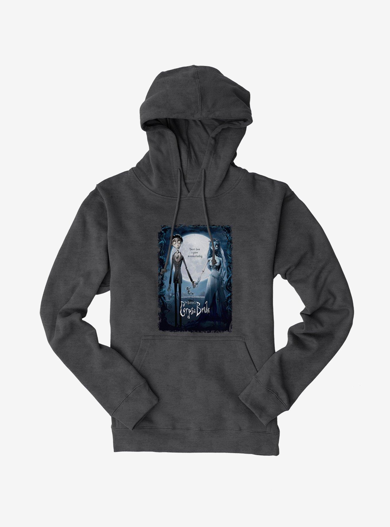 Corpse Bride Poster Hoodie, DARK HEATHER, hi-res