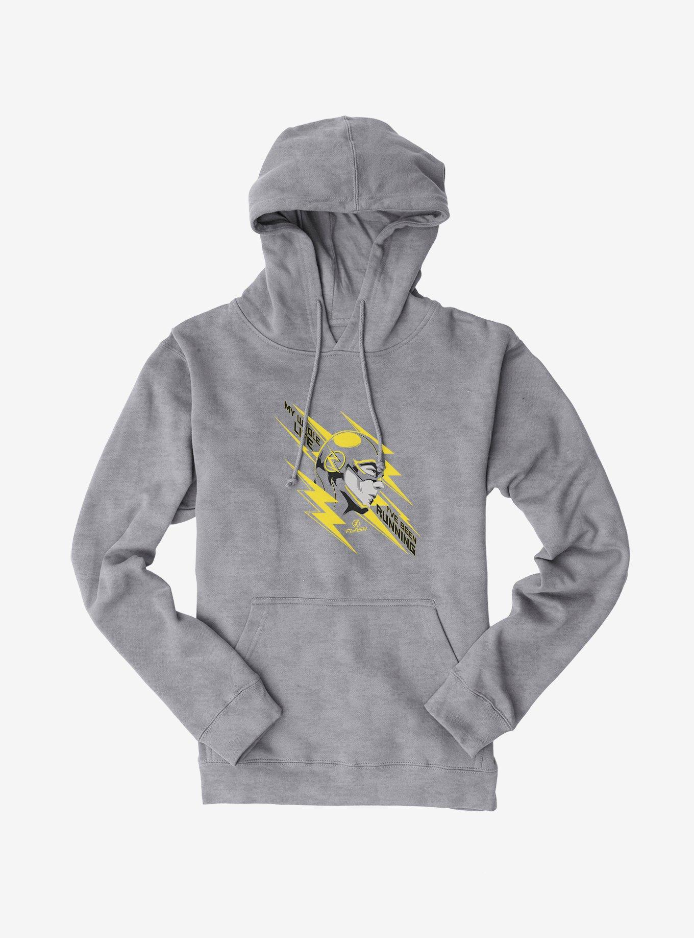 DC Comics The Flash My Whole Life I ve Been Running Hoodie GREY Hot Topic