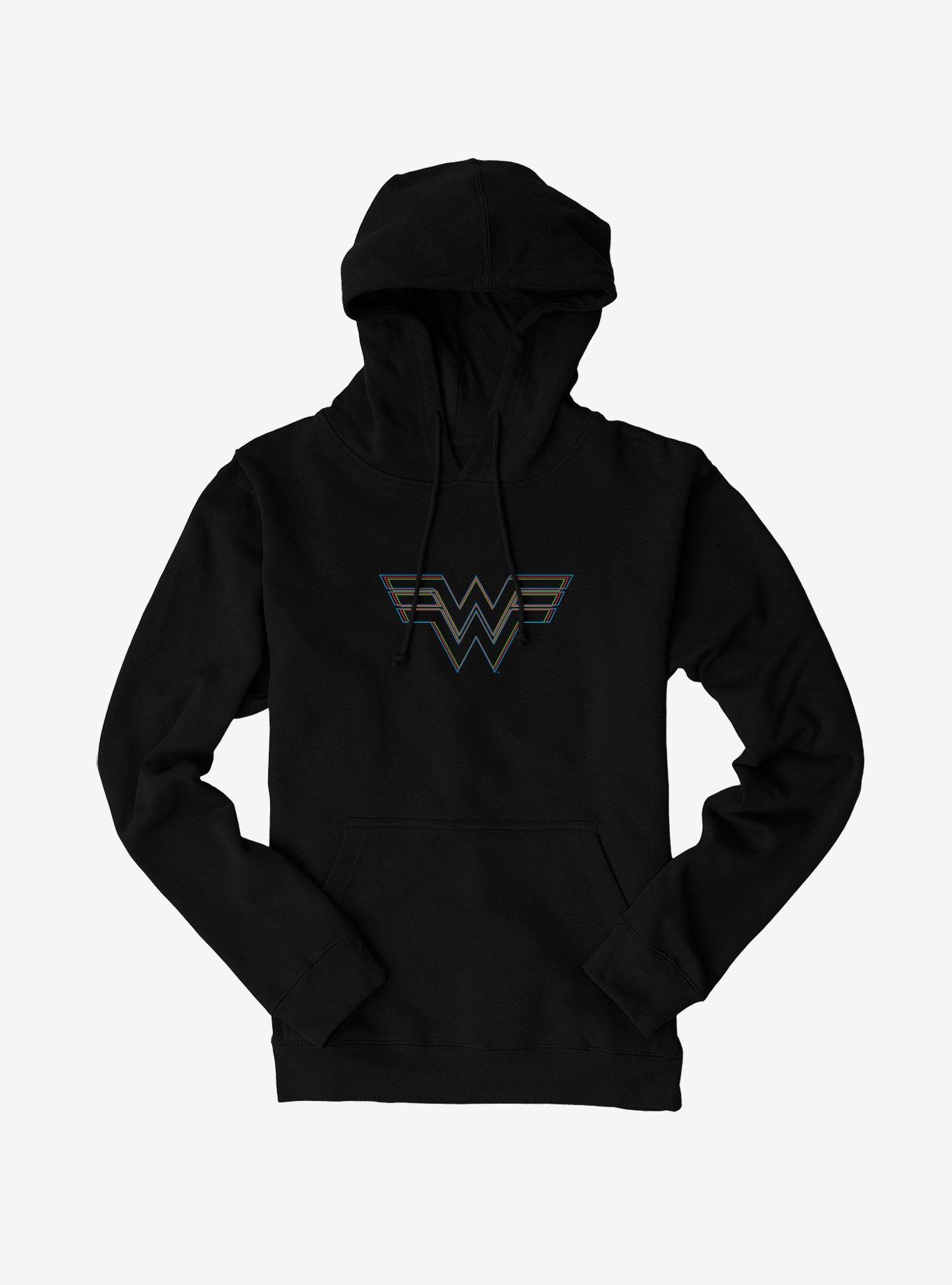 DC Comics Wonder Woman Colored Stencil Insignia Hoodie