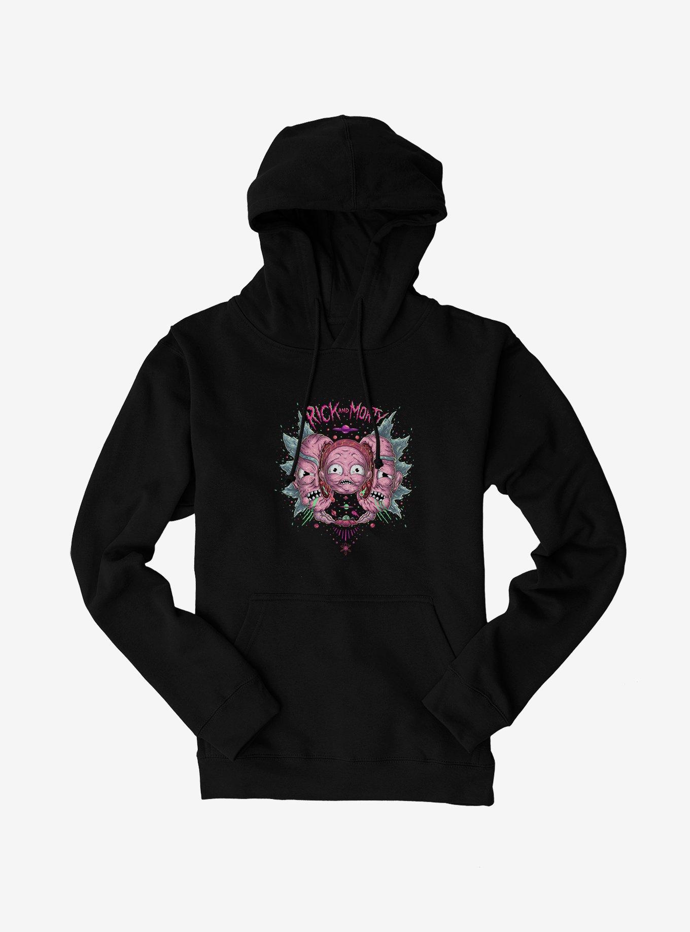 Rick And Morty Split Head Rick Hoodie, BLACK, hi-res